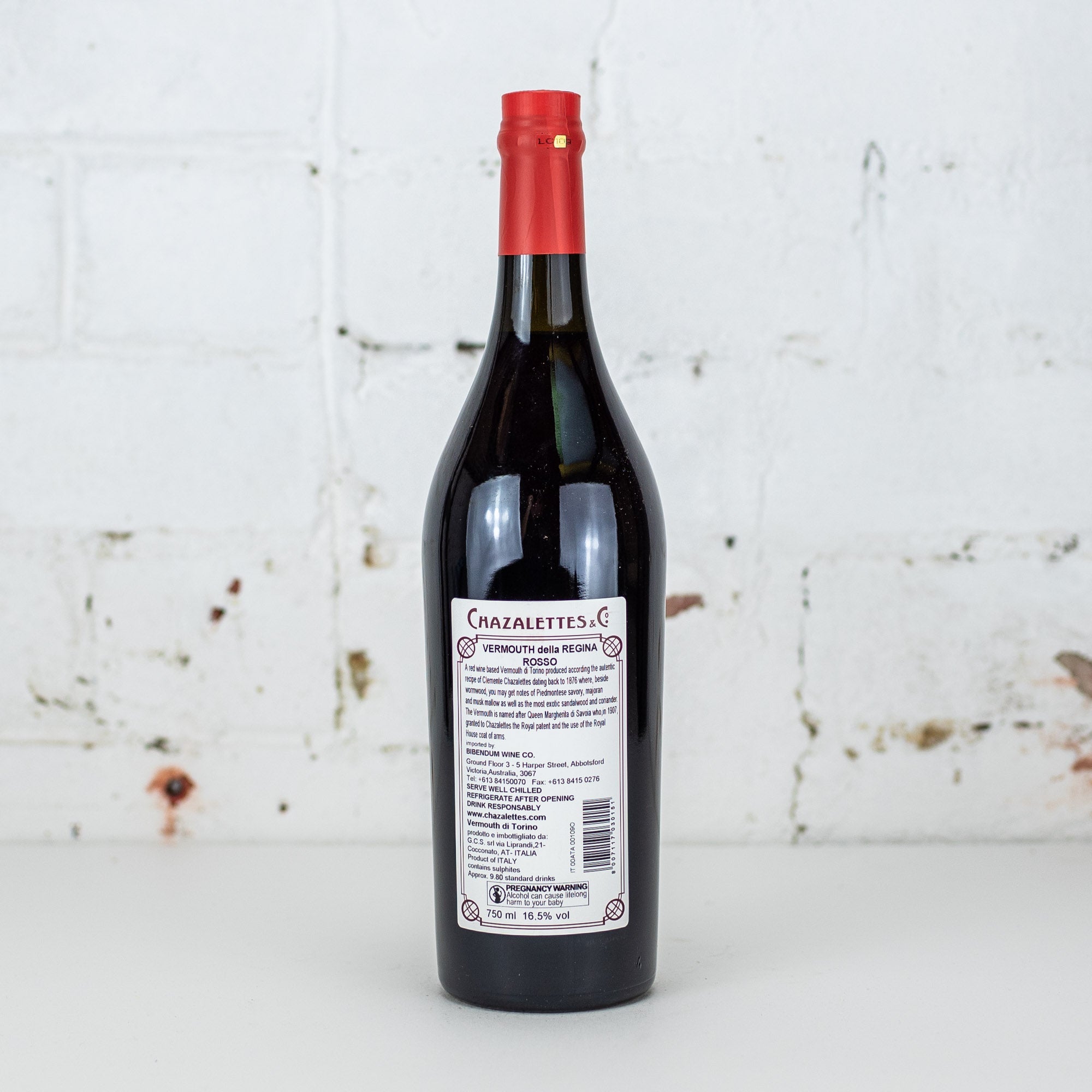 Chazalettes & Co. - Vermouth di Torino Rosso della Regina 750ml