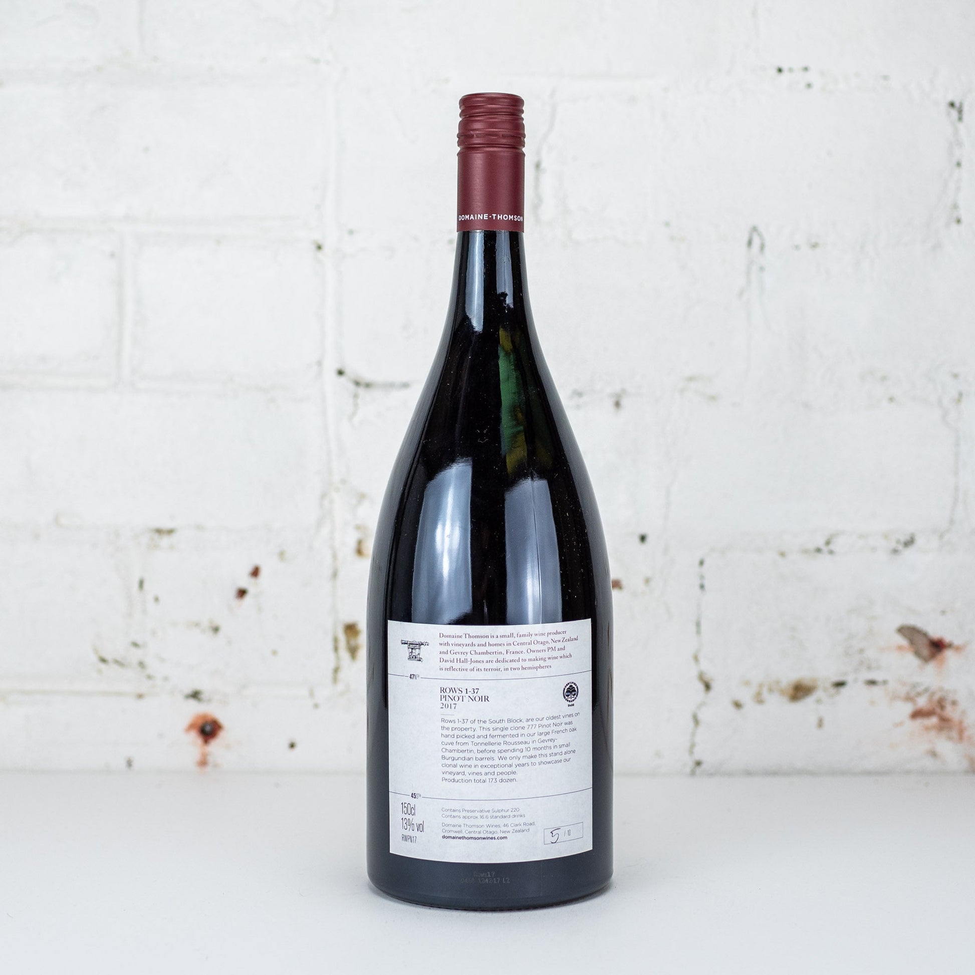 Domaine Thomson - Rows 1–37 Pinot Noir 2017 1.5L