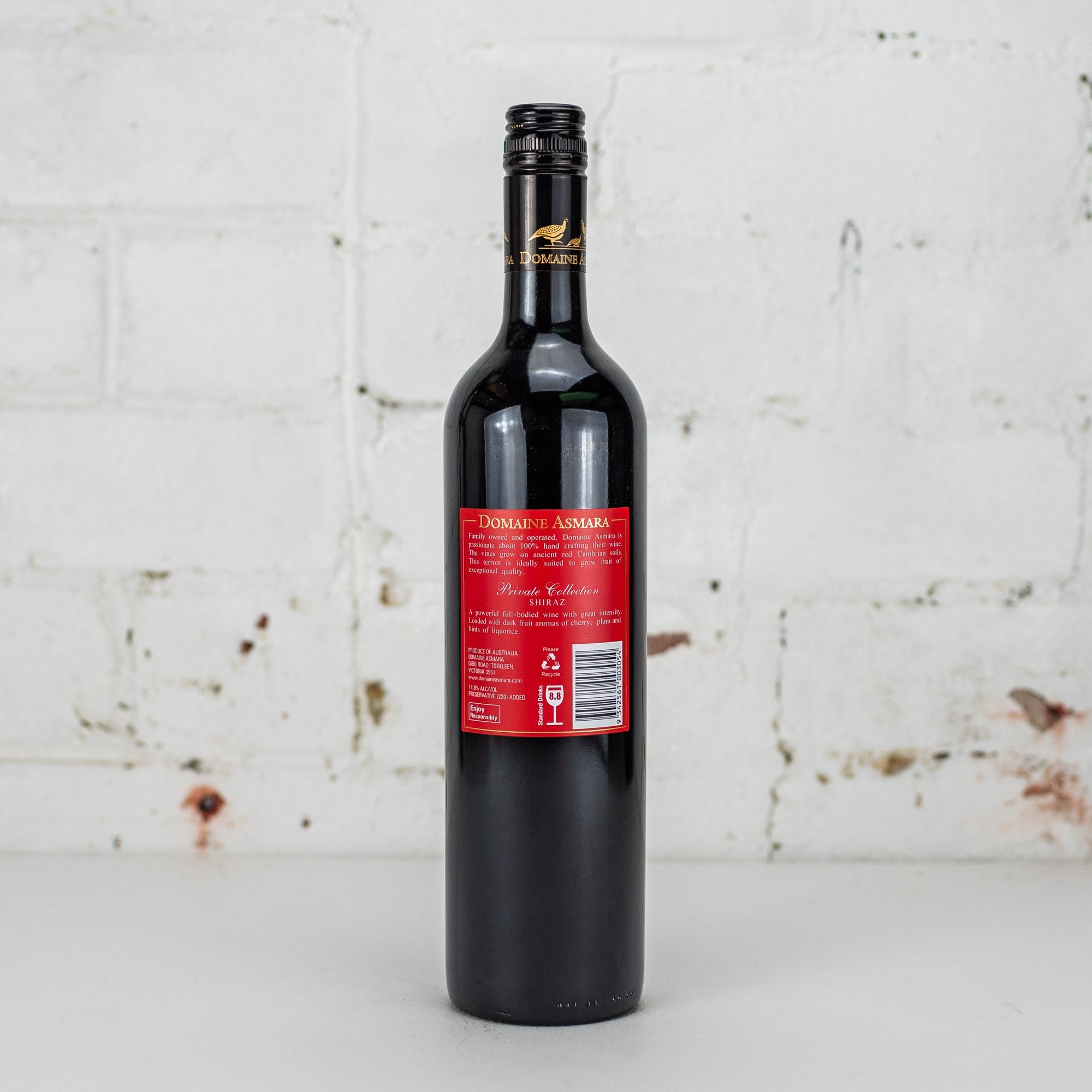 Domaine Asmara - Private Collection Shiraz 750ml