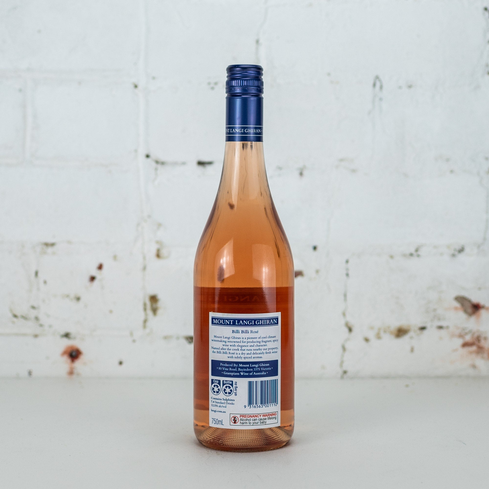 Mount Langi Ghiran - Billi Billi Rose 750ml