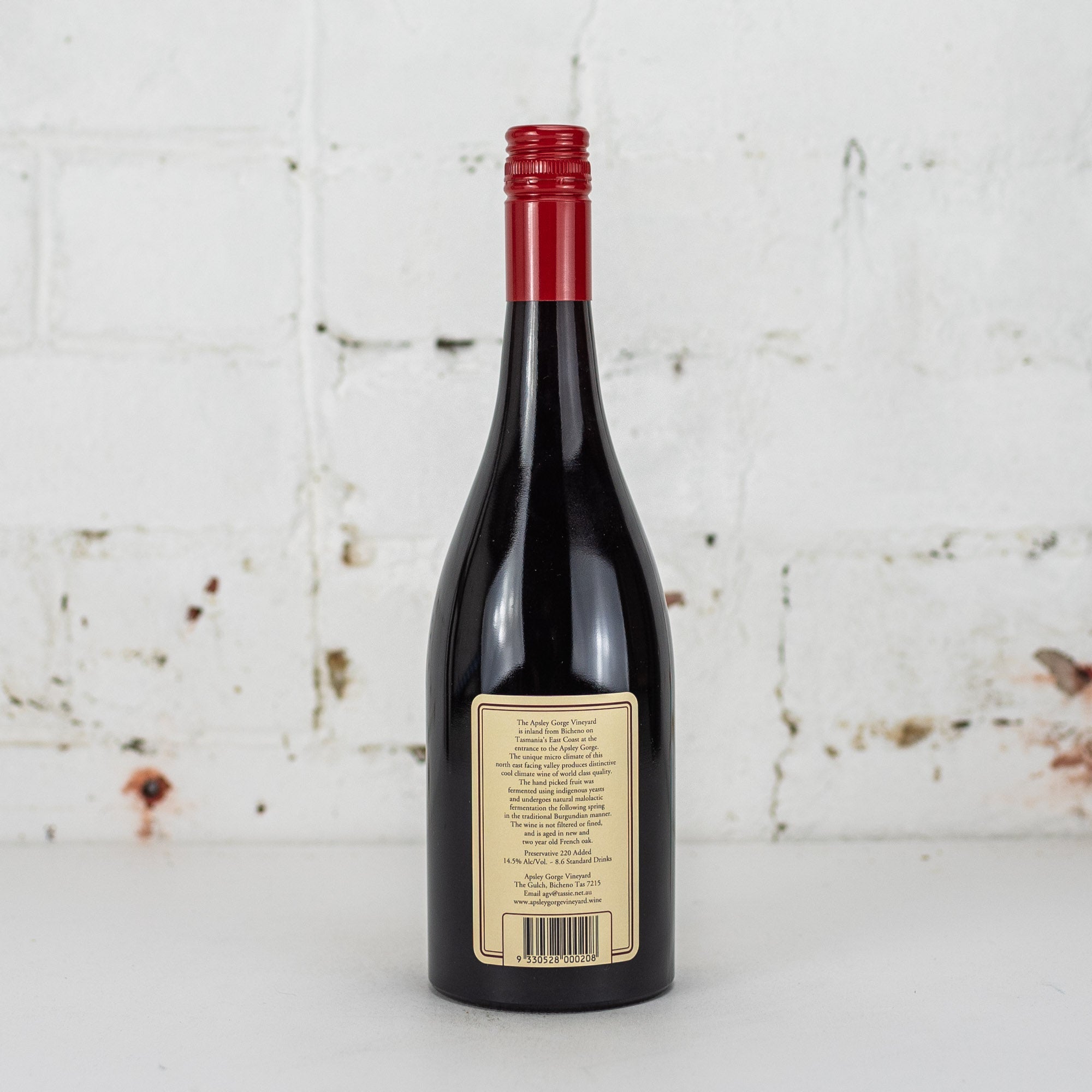Apsley Gorge - Pinot Noir 2020 750ml