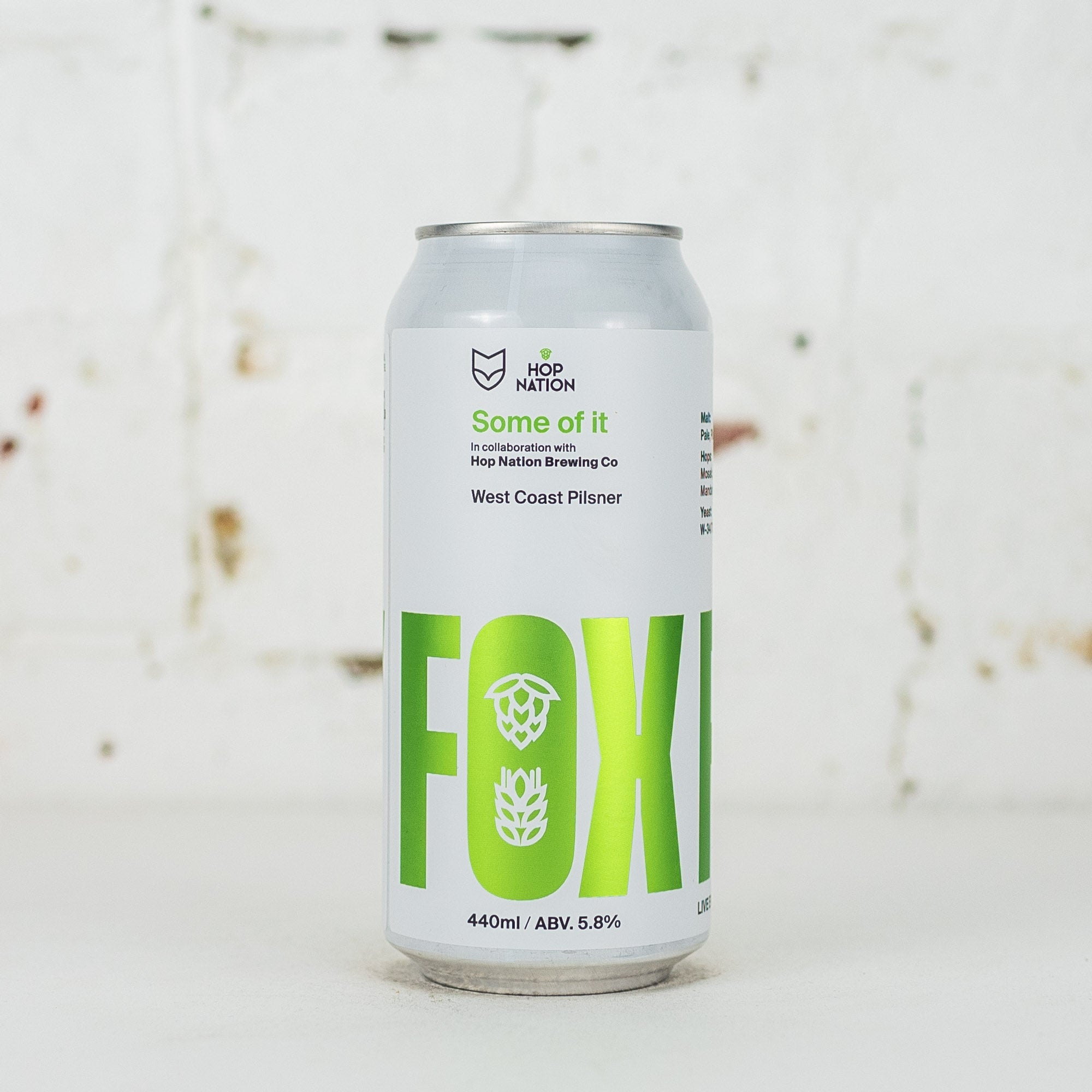 Fox Friday x Hop Nation 'Some Of It' West Coast Pilsner