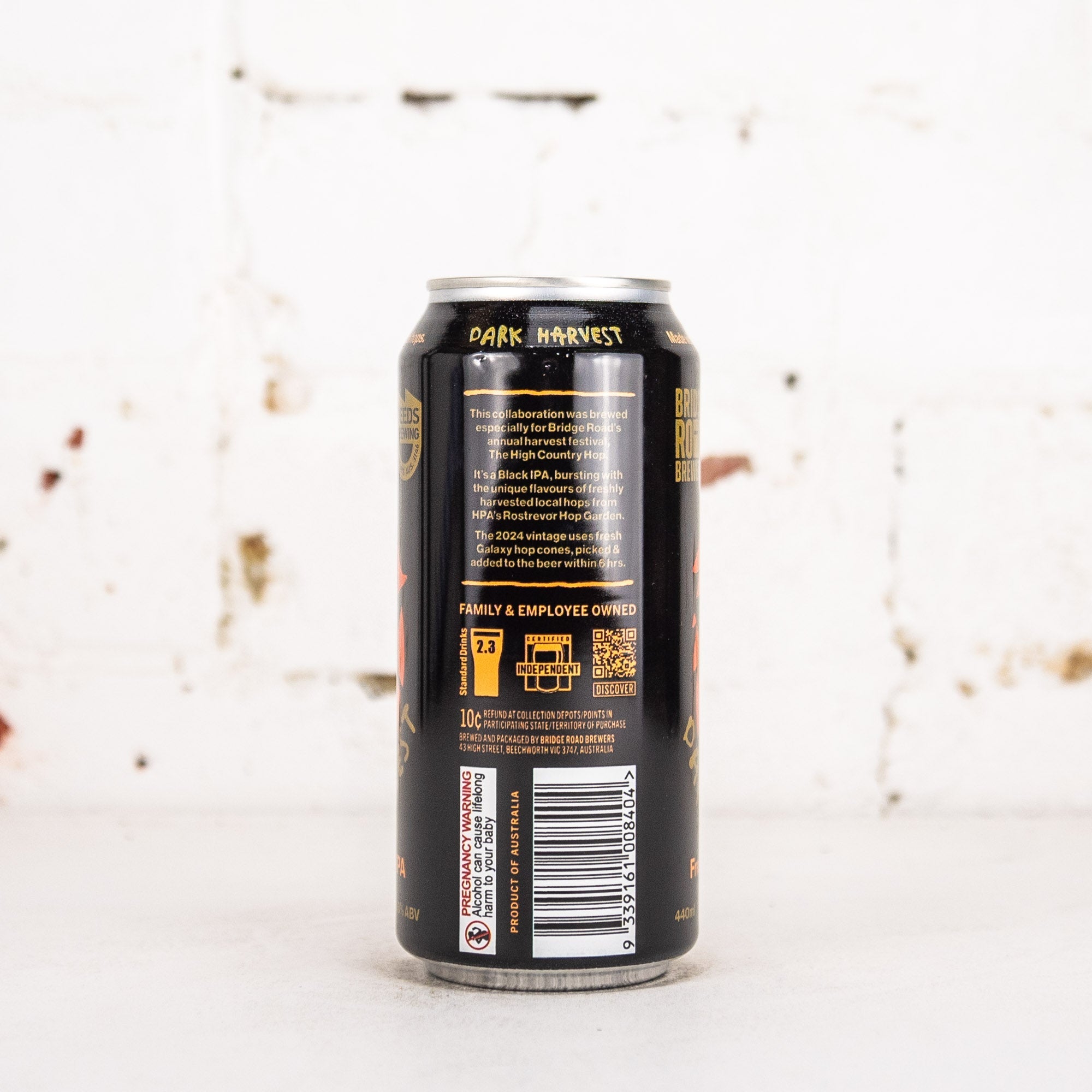 Bridge Road x Deeds 'Dark Harvest 2024' Fresh Hop Black IPA