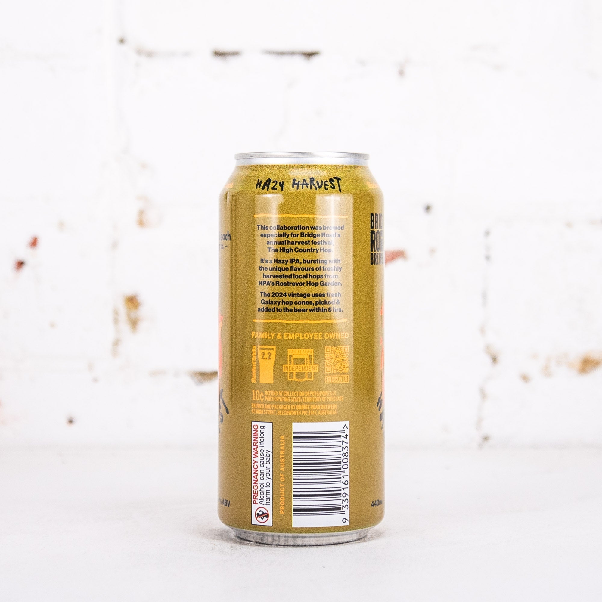 Bridge Road x Moffat Beach 'Hazy Harvest 2024' Fresh Hop Hazy IPA