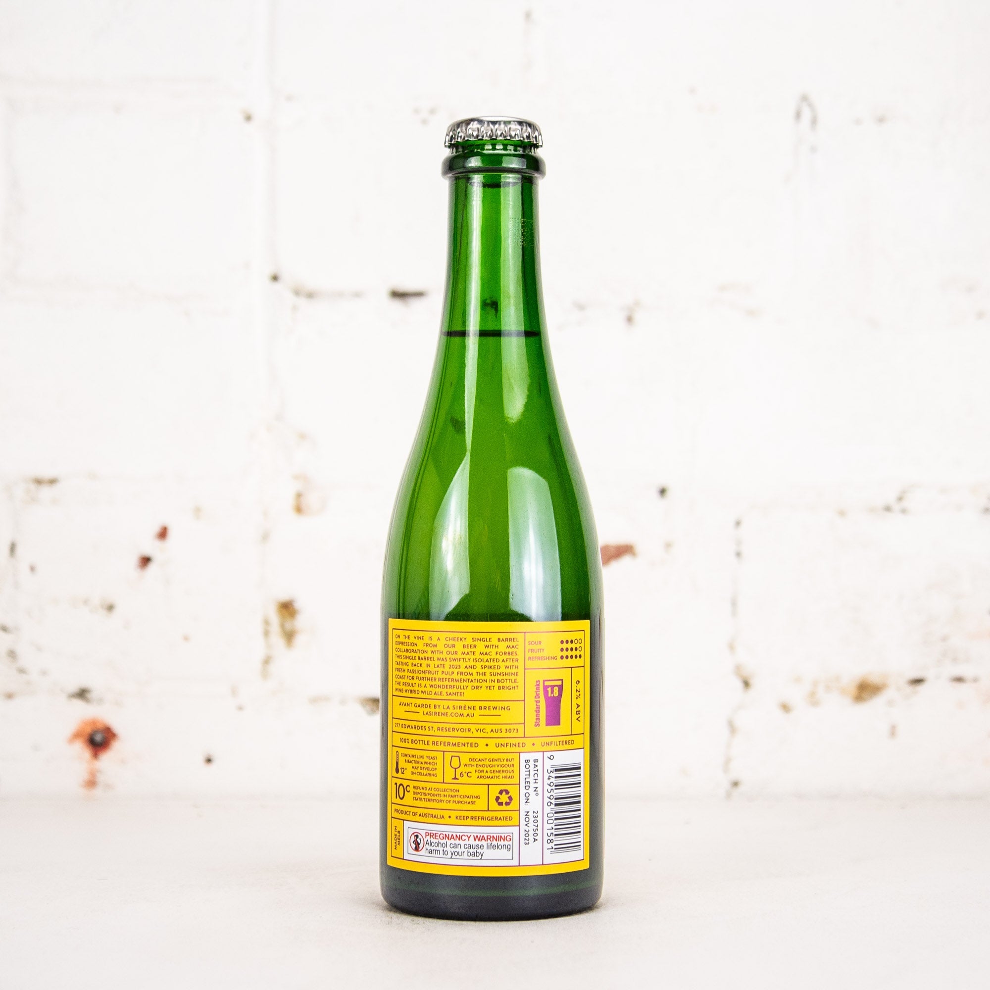 La Sirene - On the Vine 2023 Gewurztraminer Wild Ale with Passionfruit 375ml