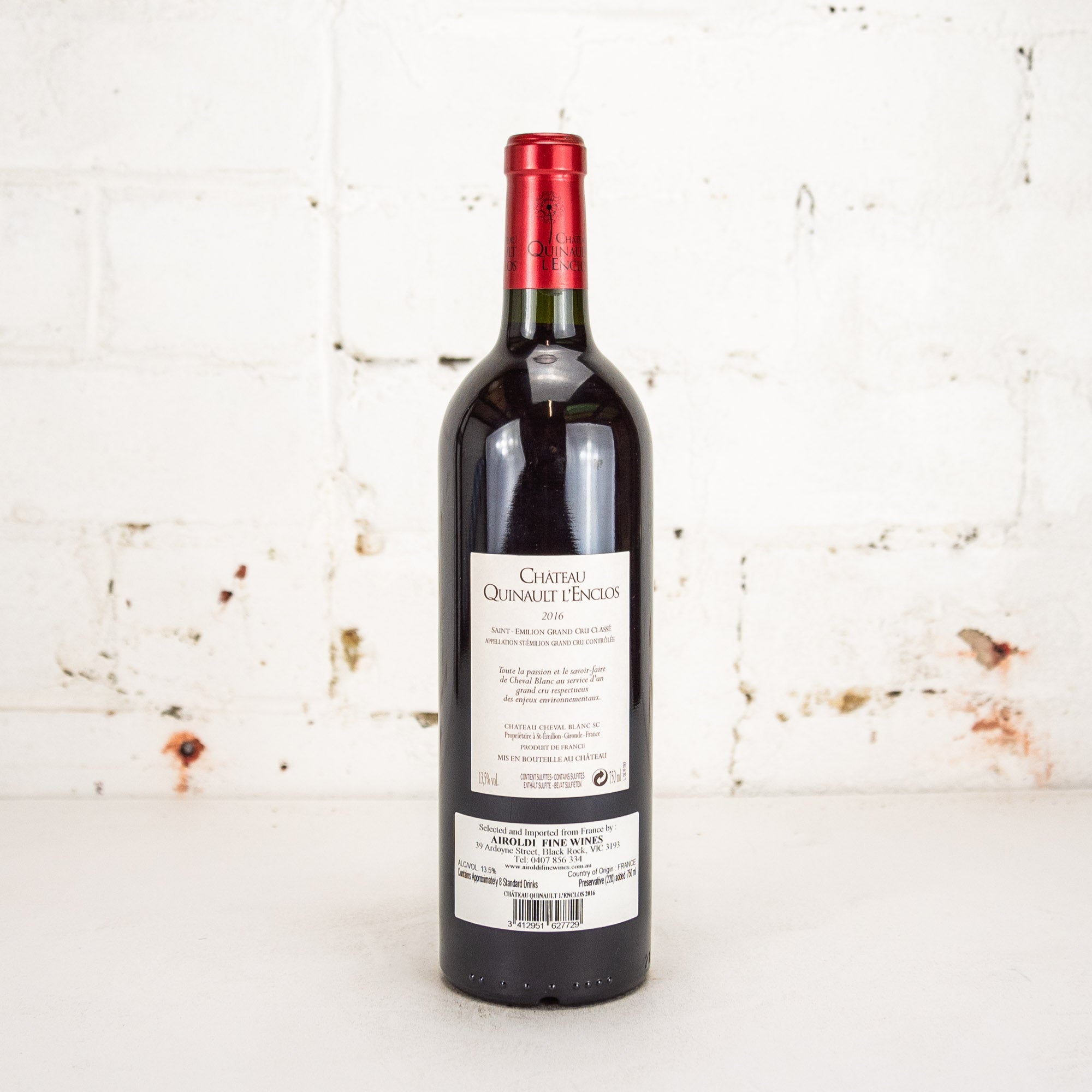 Chateau Quinault L'Enclos - Saint-Emilion Grand Cru Classe 2016 750ml