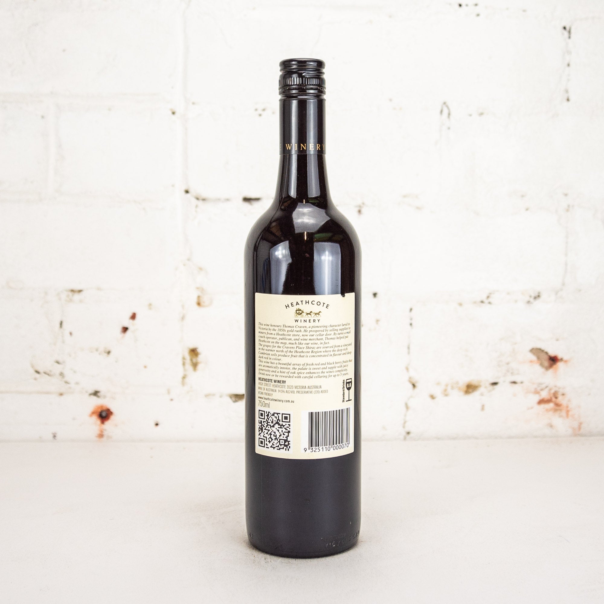 Heathcote Winery - Cravens Place Shiraz 2022 750ml