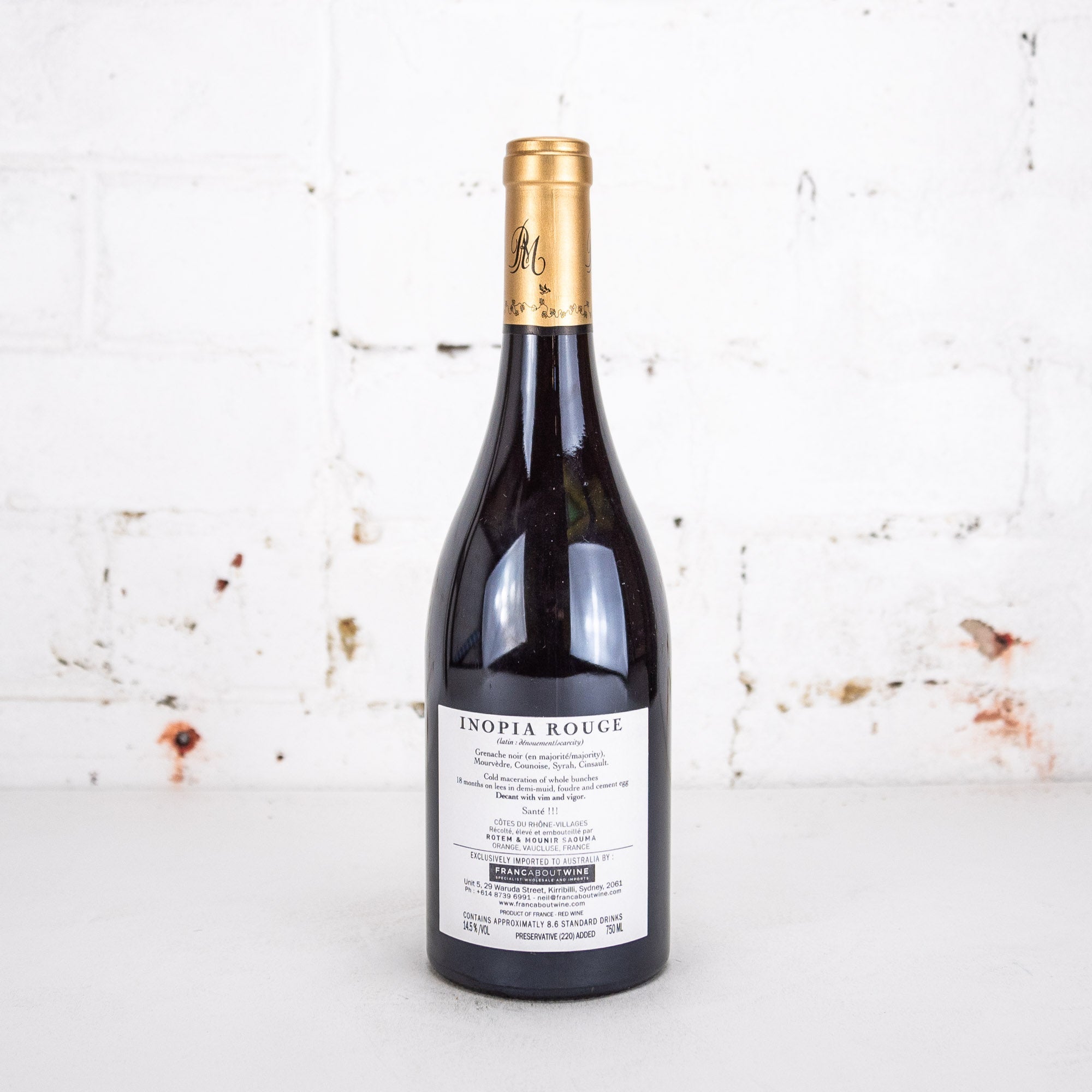 Rotem & Mounir Saouma - Inopia Rouge Cotes du Rhone Village Rouge 2019 750ml
