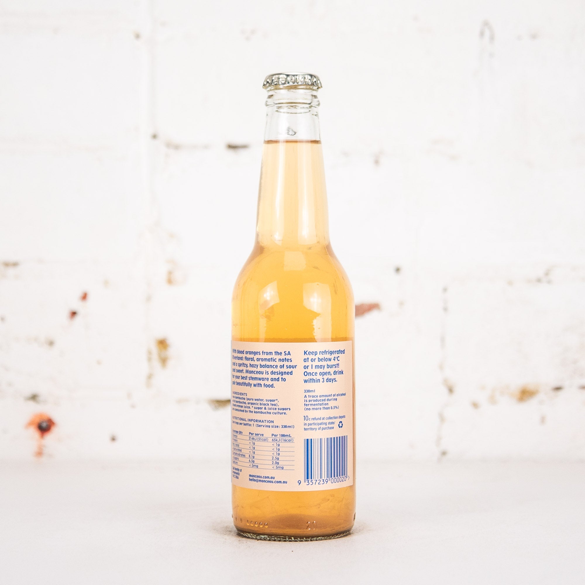 Monceau Co. - Pet Nat Kombucha Blood Orange 330ml