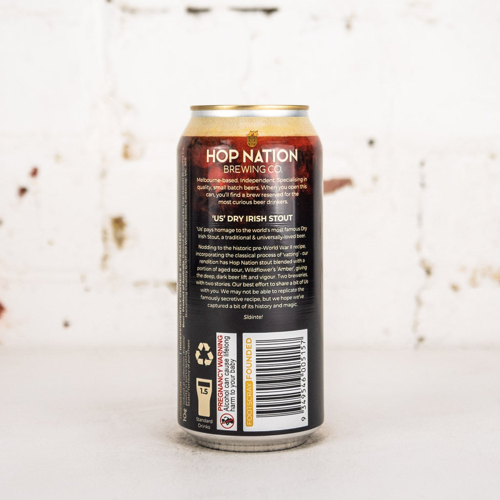 Hop Nation x Wildflower 'Us' Dry Irish Stout