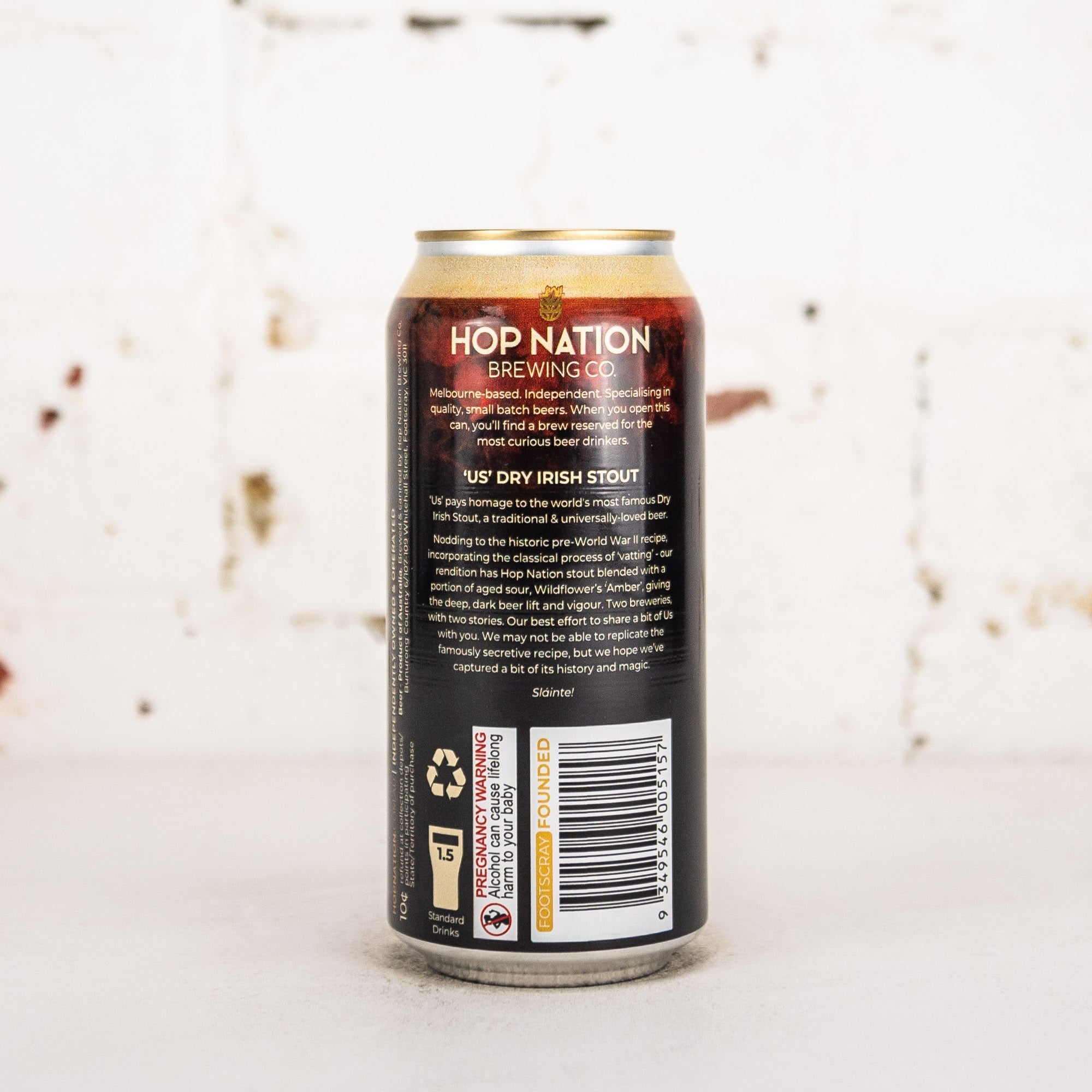 Hop Nation x Wildflower 'Us' Dry Irish Stout