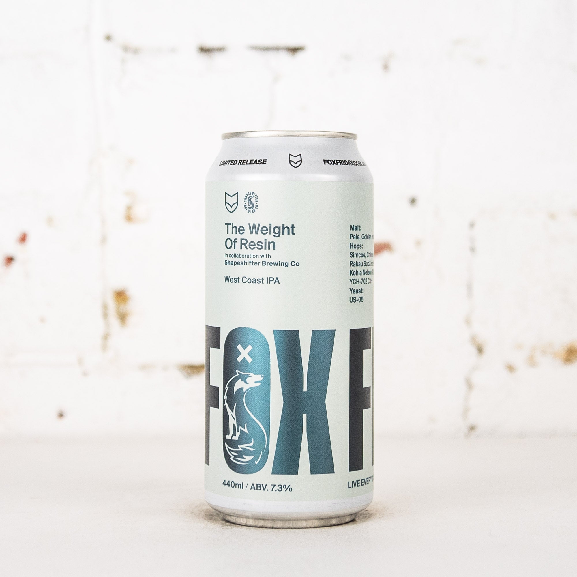 Fox Friday x Shapeshifter 'The Weight Of Resin' West Coast IPA