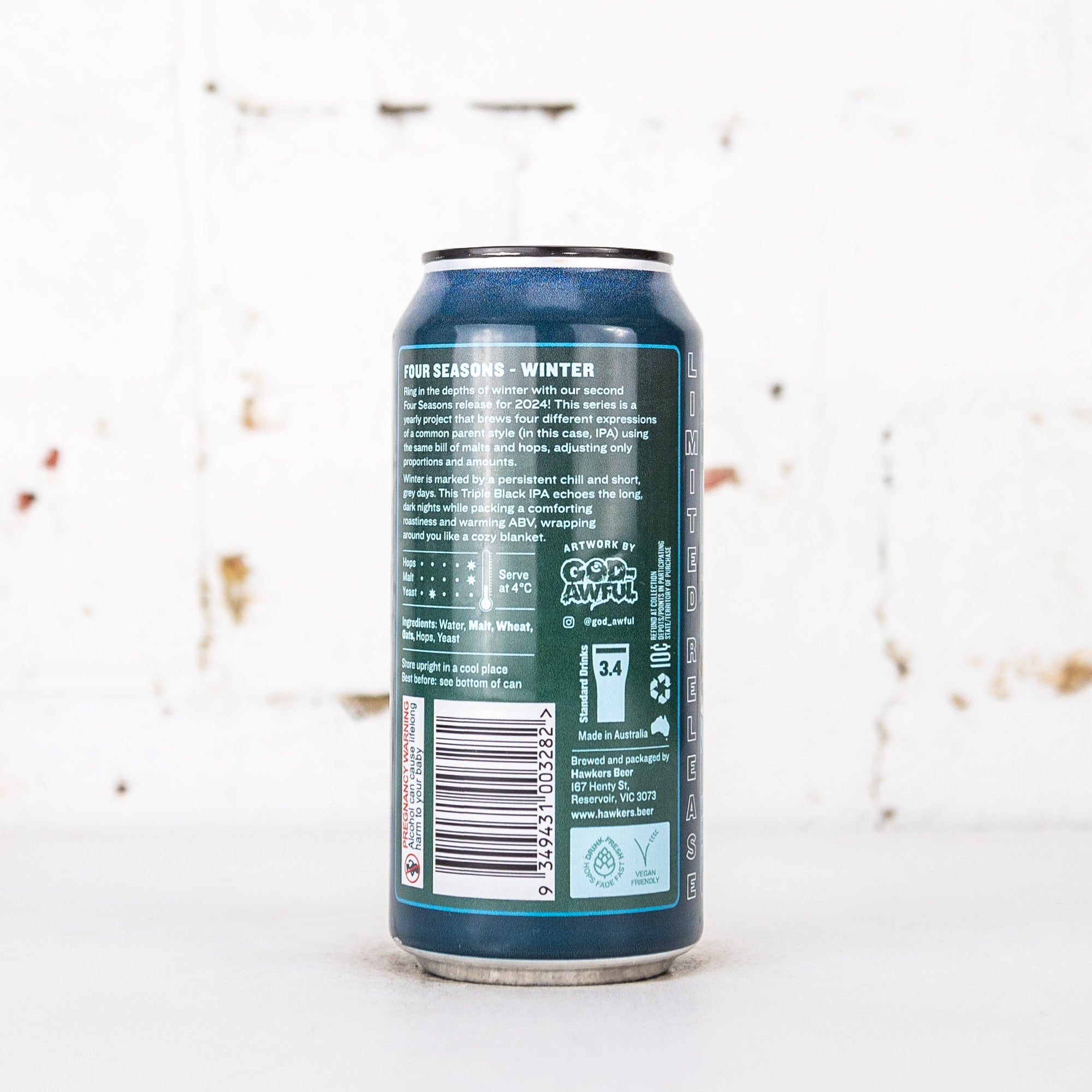 Hawkers - Four Seasons Winter 2024 Triple Black IPA