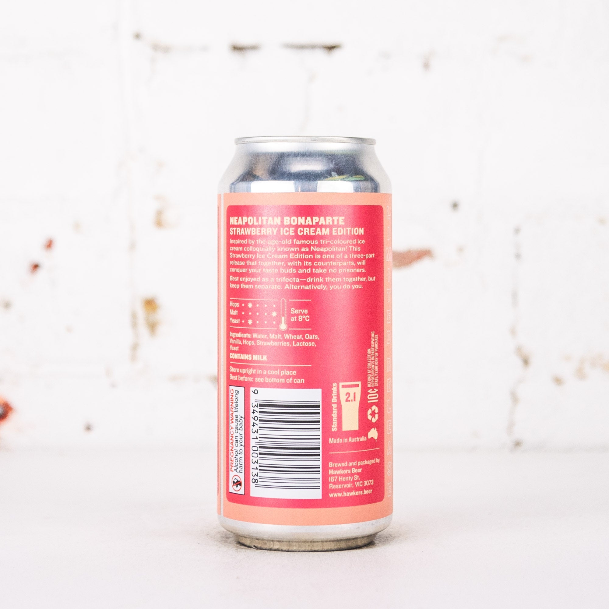 Hawkers - Neapolitan Bonaparte Strawberry Ice Cream BBA White Stout