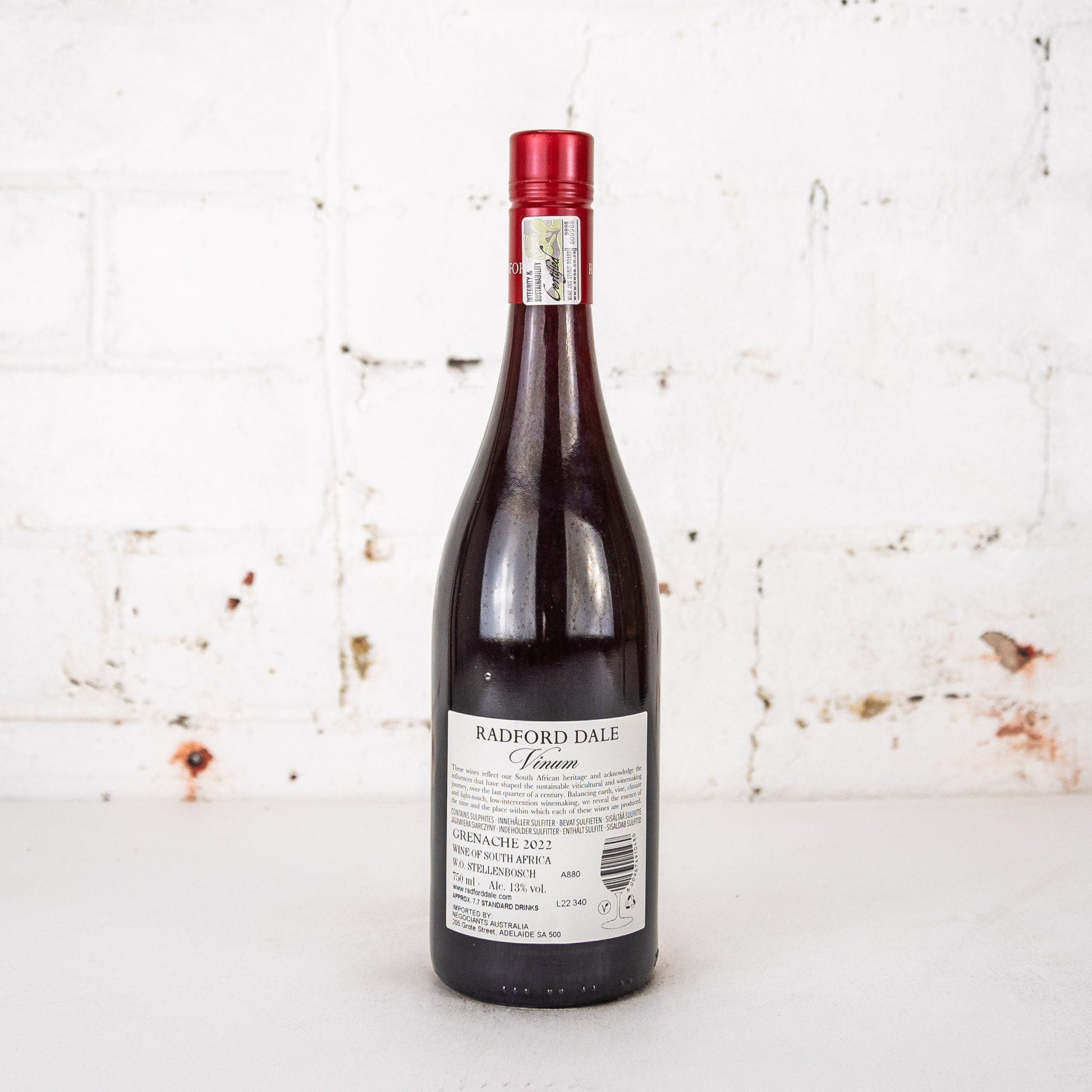 Radford Dale - Vinum Stellenbosch Grenache 2022 750ml