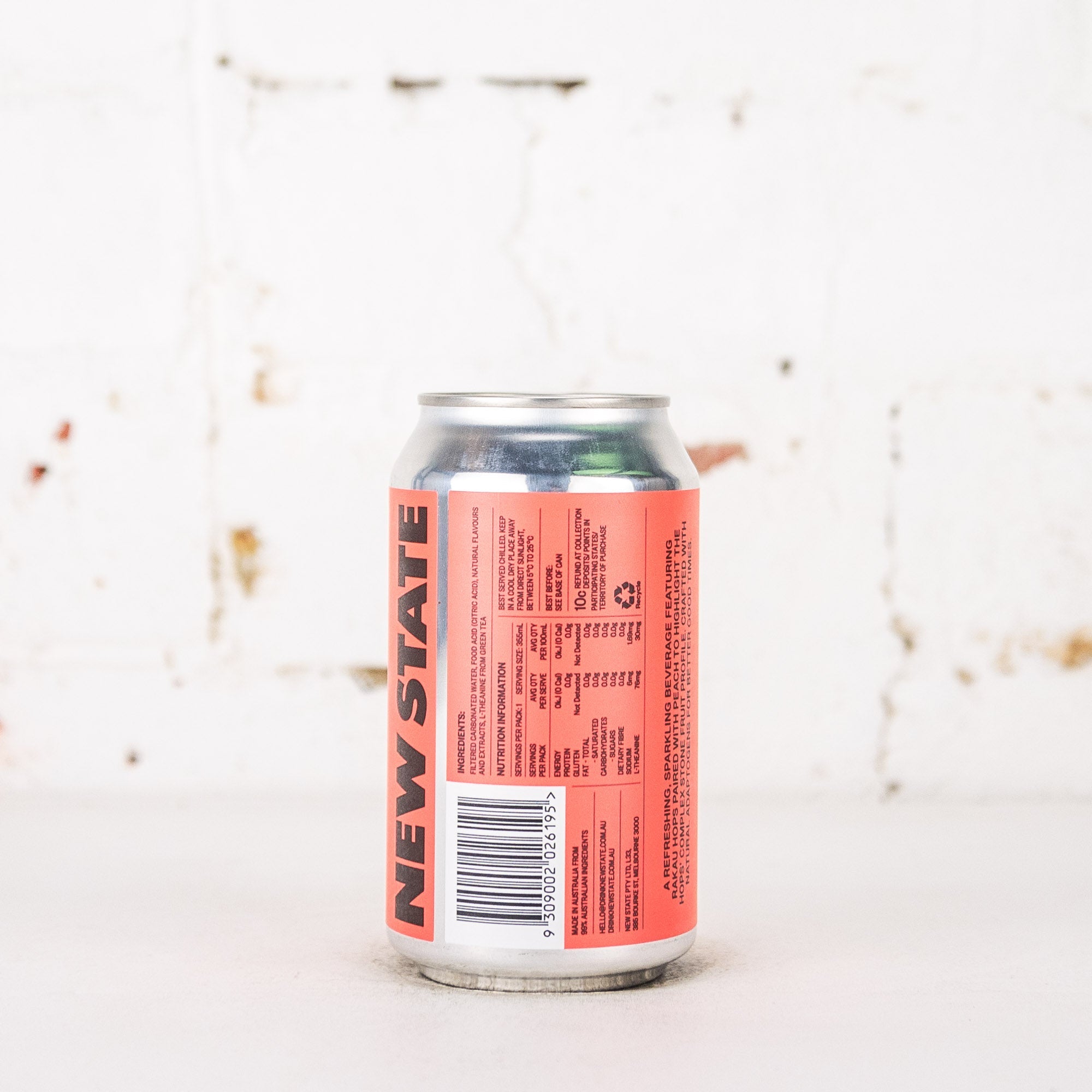 New State - Peach + Rakau Sparkling Hop Water