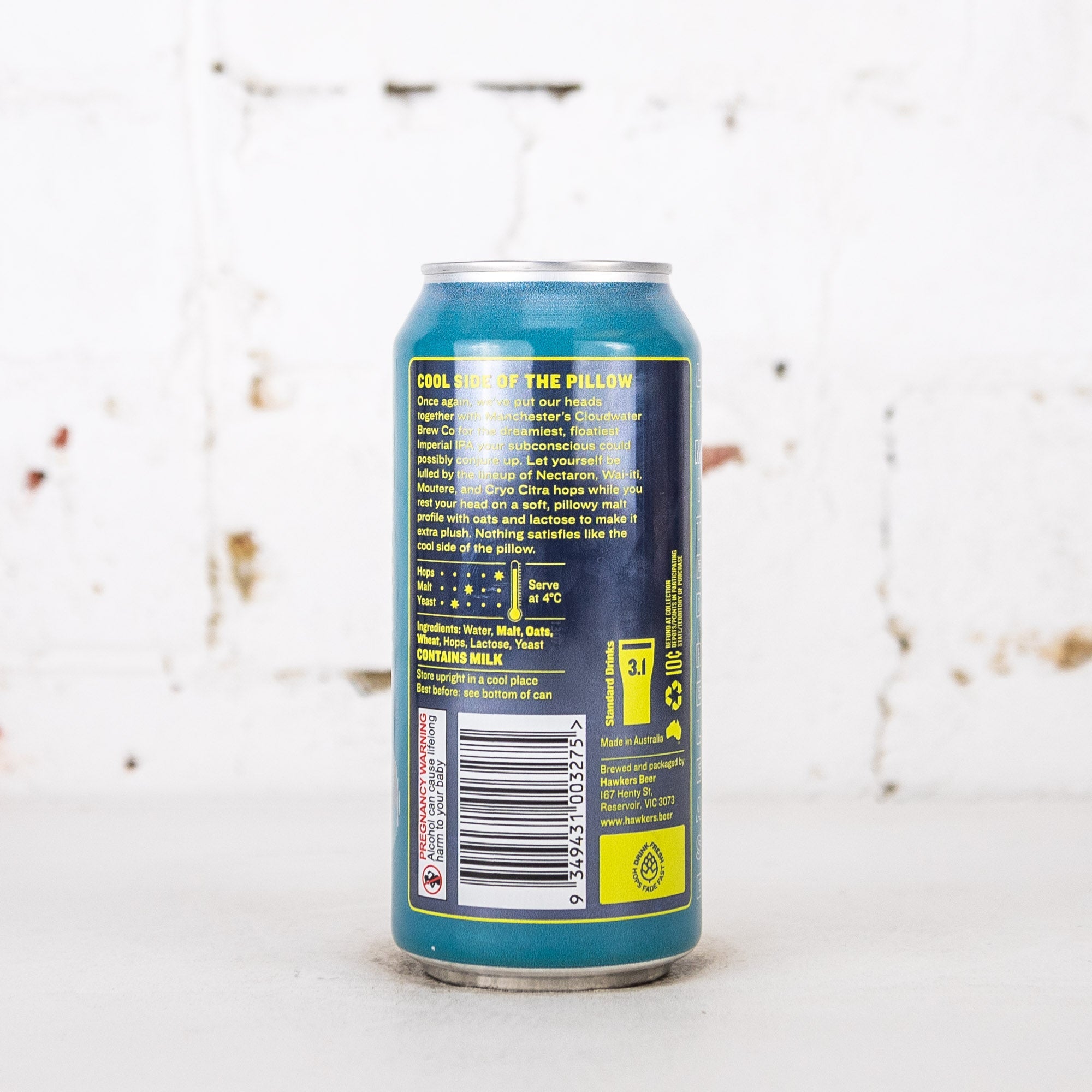 Hawkers x Cloudwater 'Cool Side Of The Pillow' Imperial Oat Cream IPA
