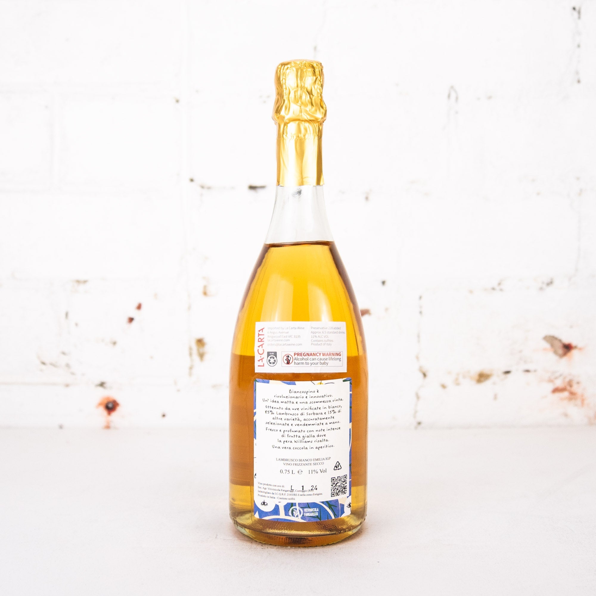 Fangareggi - 'Biancospino' Lambrusco Bianco dell'Emilia IGP 750ml
