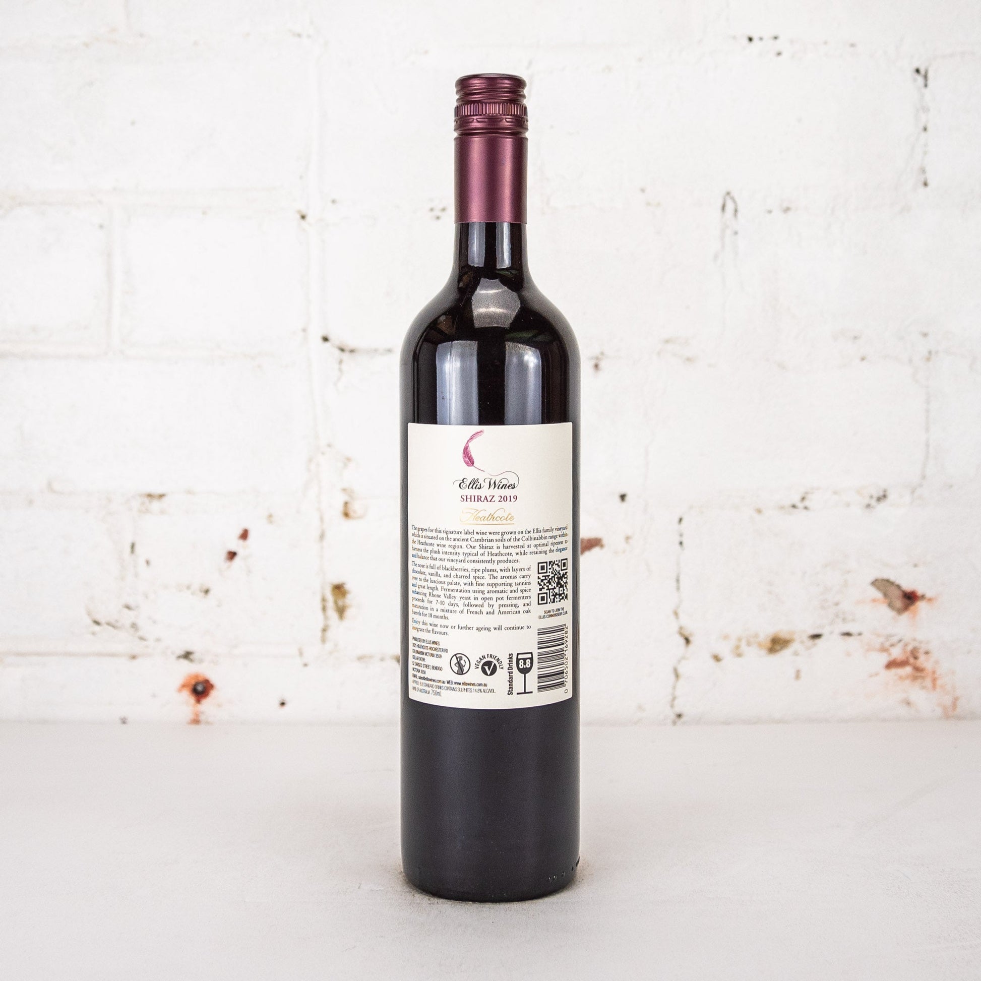 Ellis Wines - Signature Label Shiraz 2019 750ml