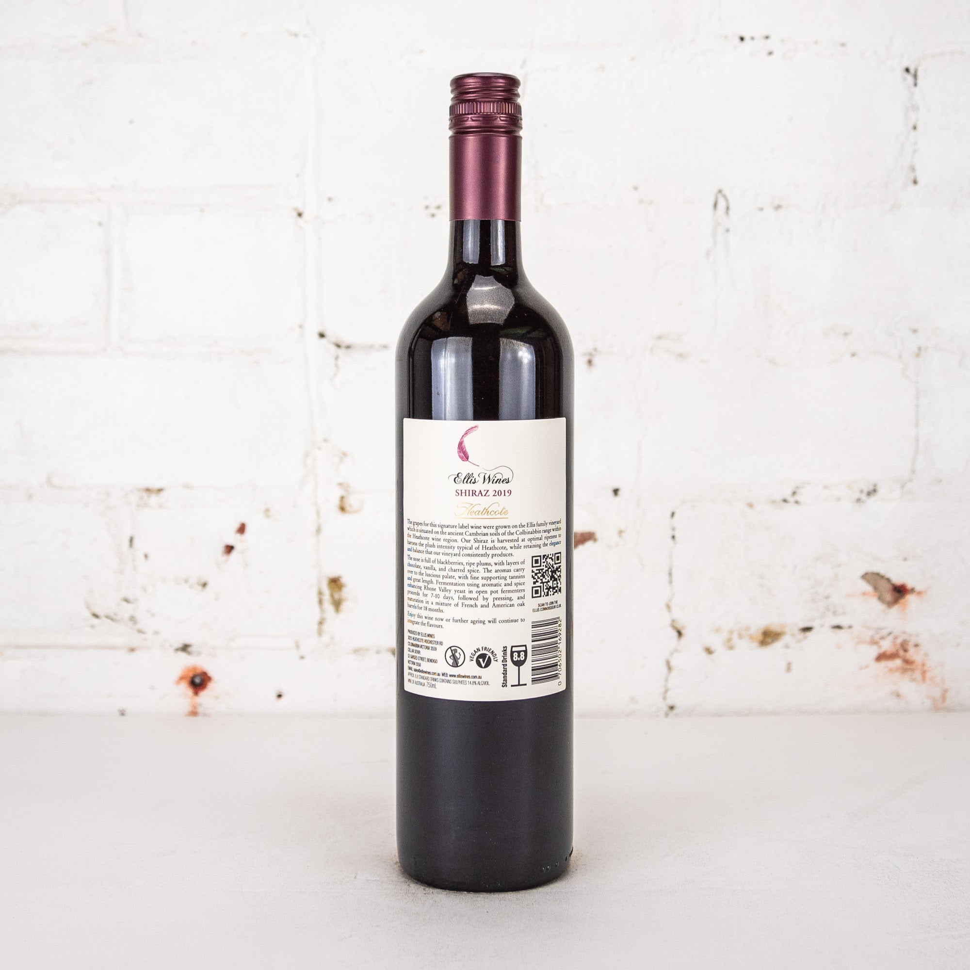 Ellis Wines - Signature Label Shiraz 2019 750ml