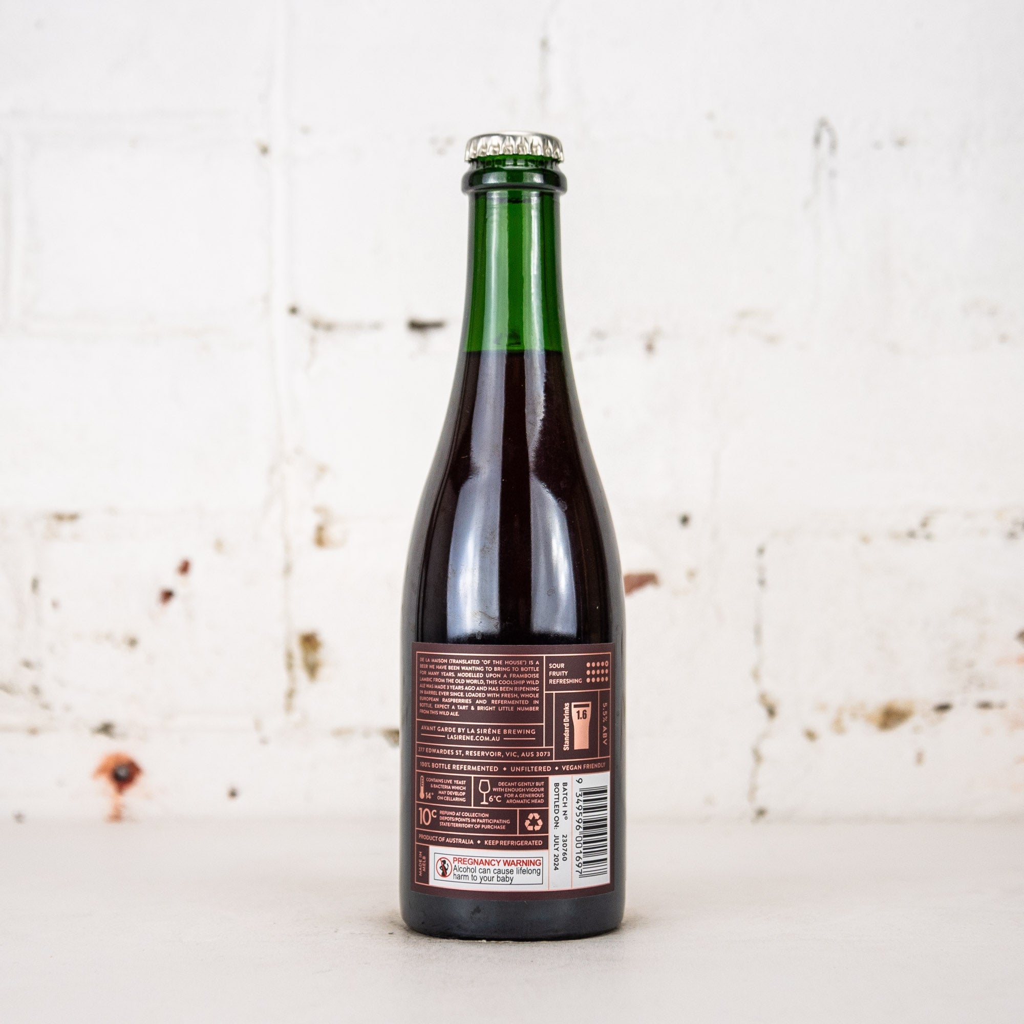 La Sirene - De La Maison Coolship Wild Ale With Raspberries 375ml