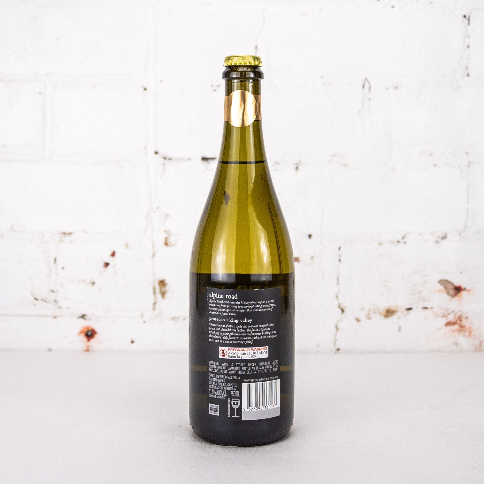 Gapsted - Alpine Road Prosecco NV 750ml