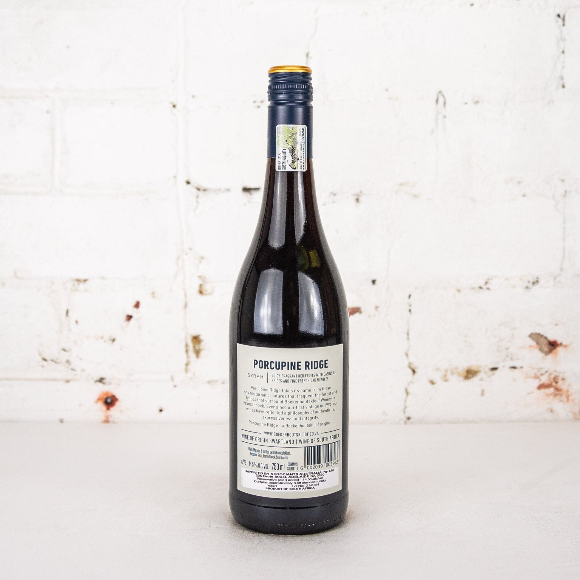 Boekenhoutskloof - Porcupine Ridge Syrah 2020 750ml