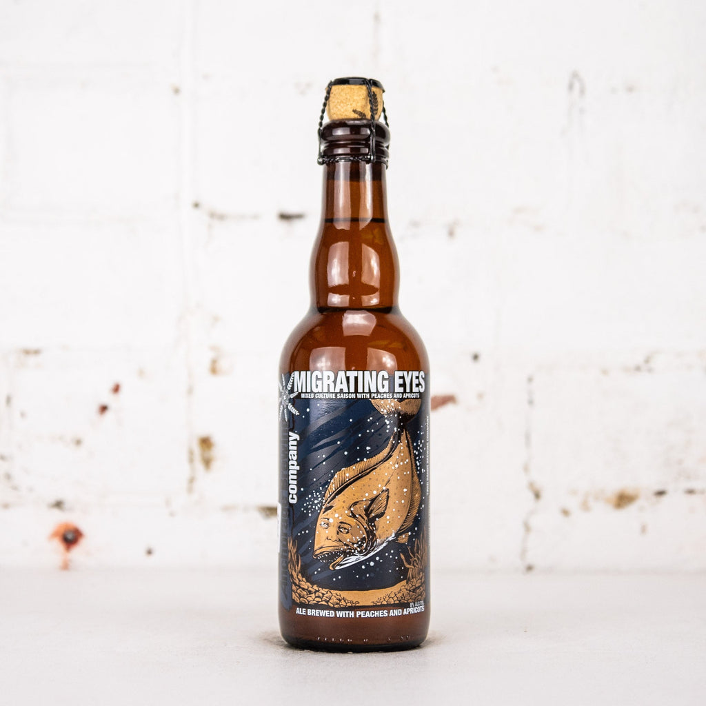 Anchorage x Tired Hands 'Migrating Eyes' Peach & Apricot Saison 375ml