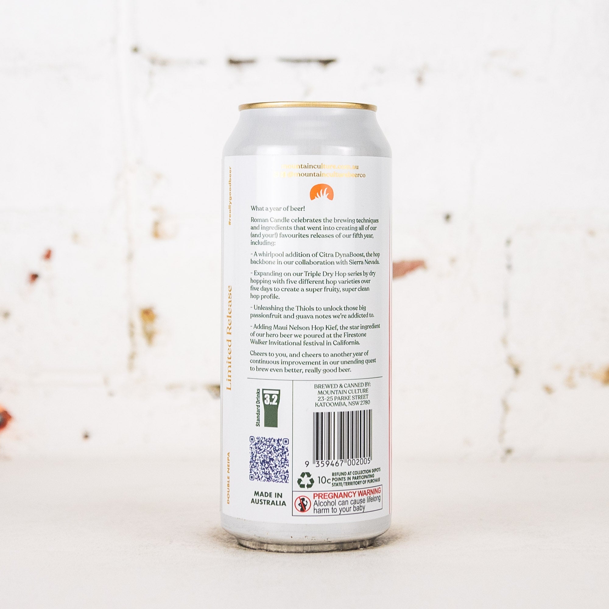 Mountain Culture - Roman Candle 5th Birthday Quintuple Dry Hopped Thiolised Double NEIPA w DynaBoost & Hop Kief