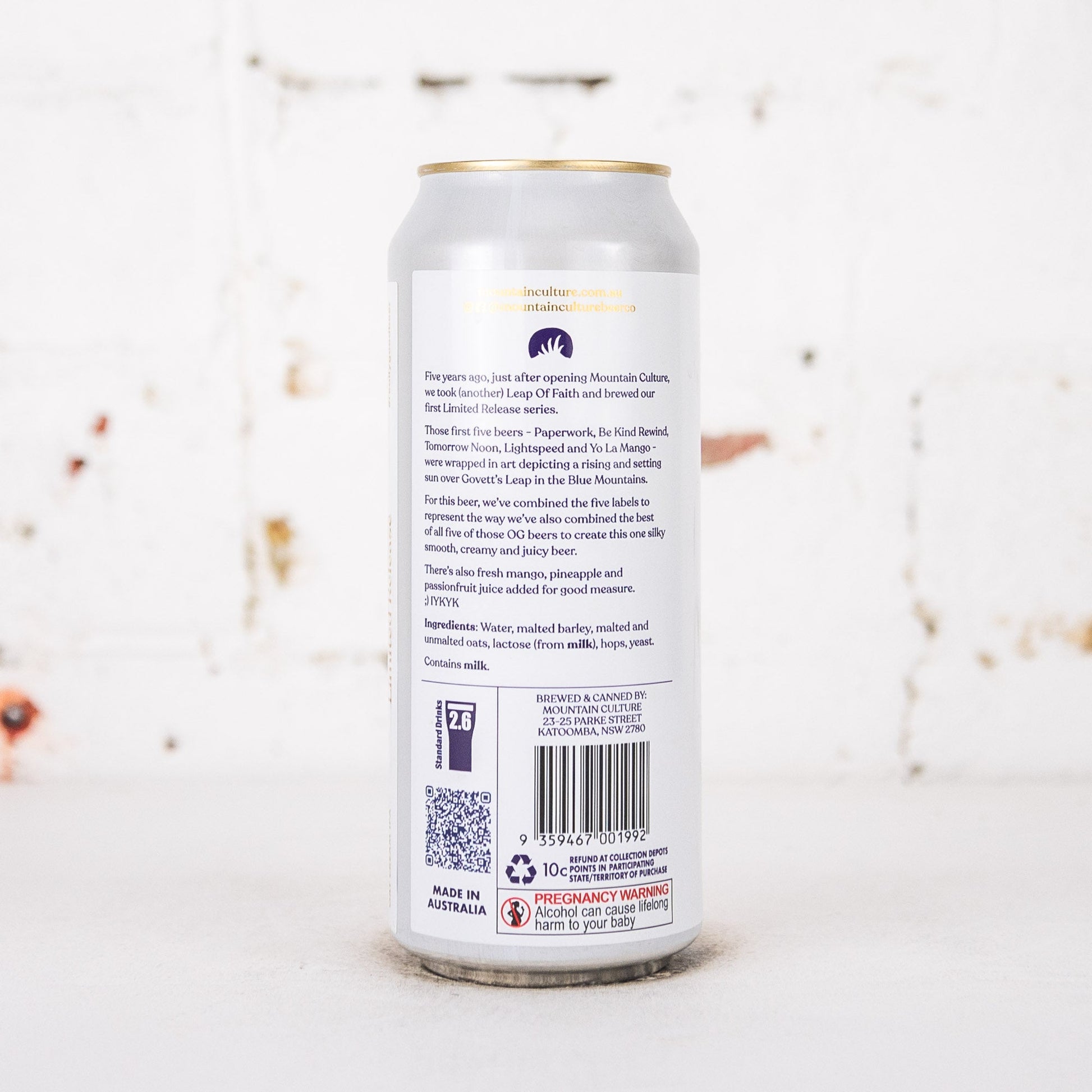 Mountain Culture - Leap of Faith Oat Cream IPA