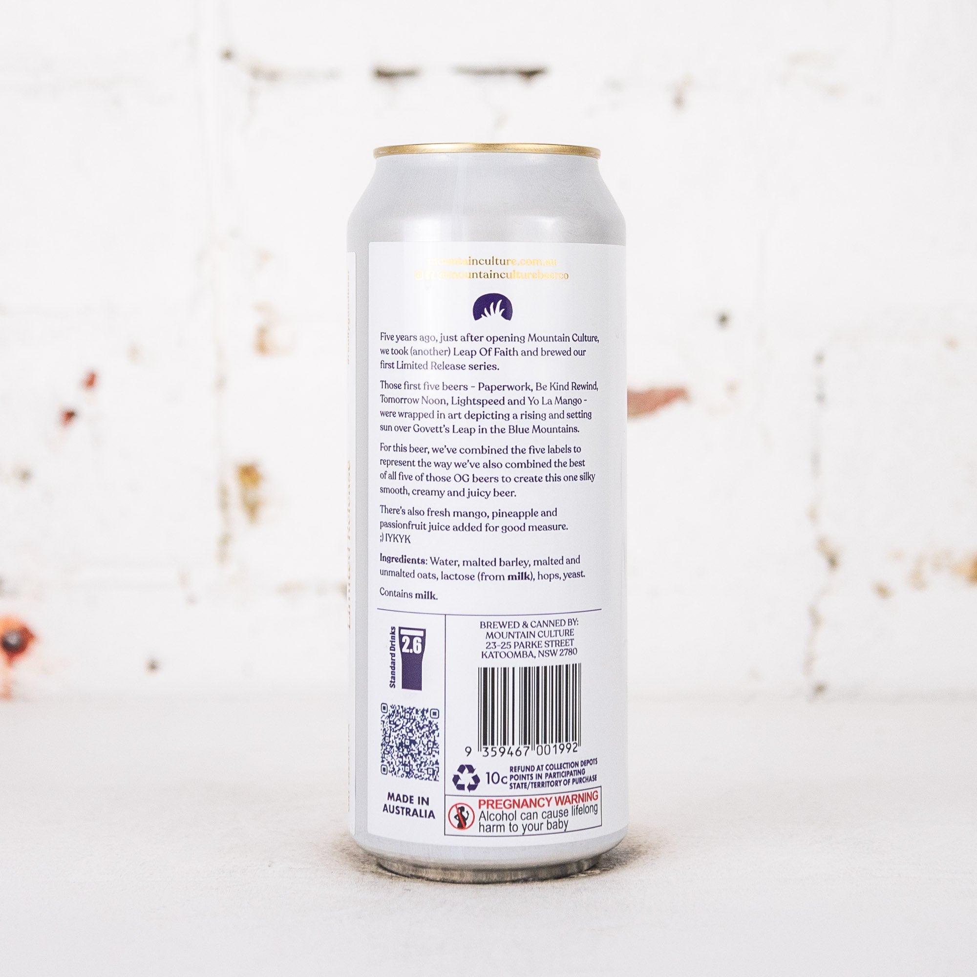 Mountain Culture - Leap of Faith Oat Cream IPA
