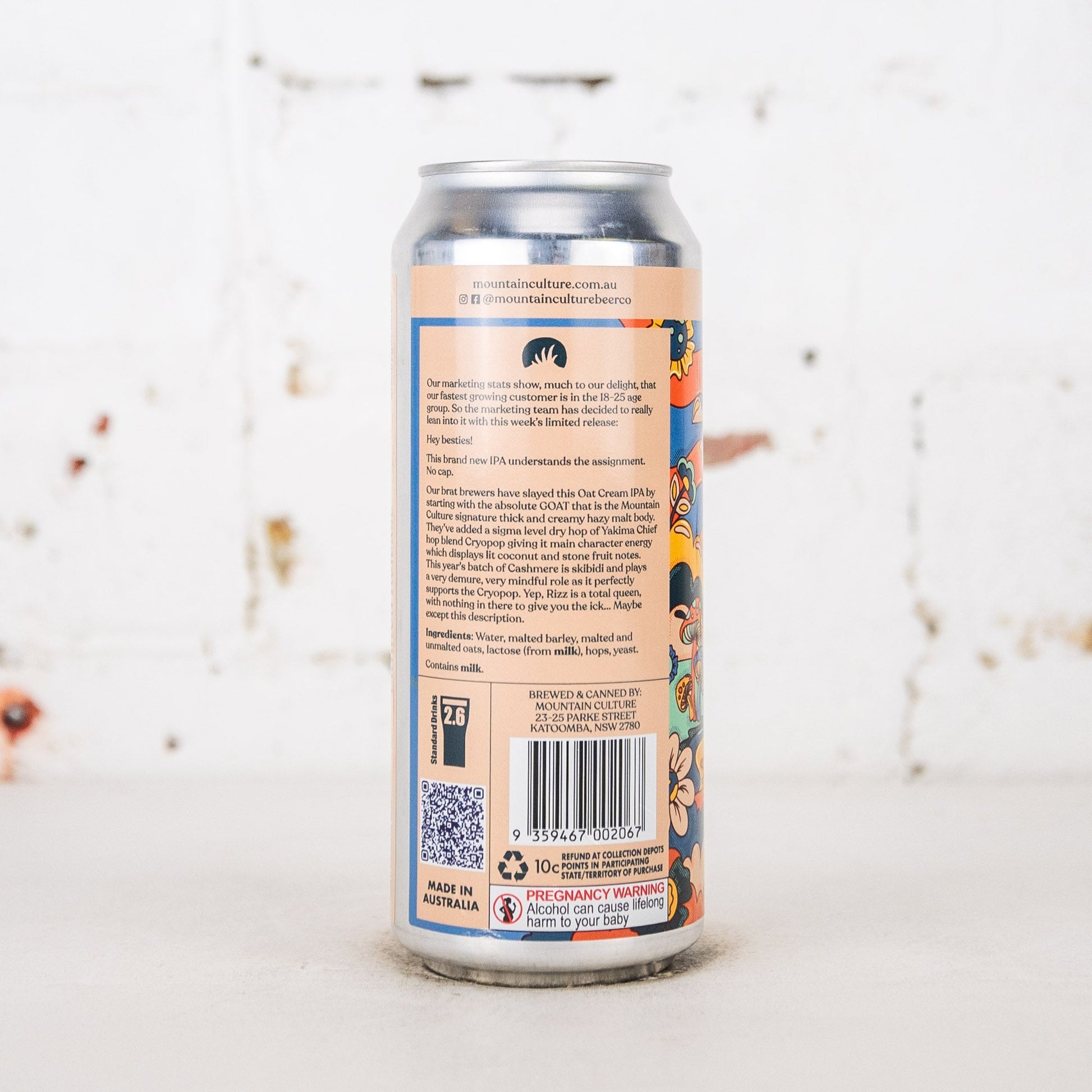 Mountain Culture - Rizz Oat Cream IPA