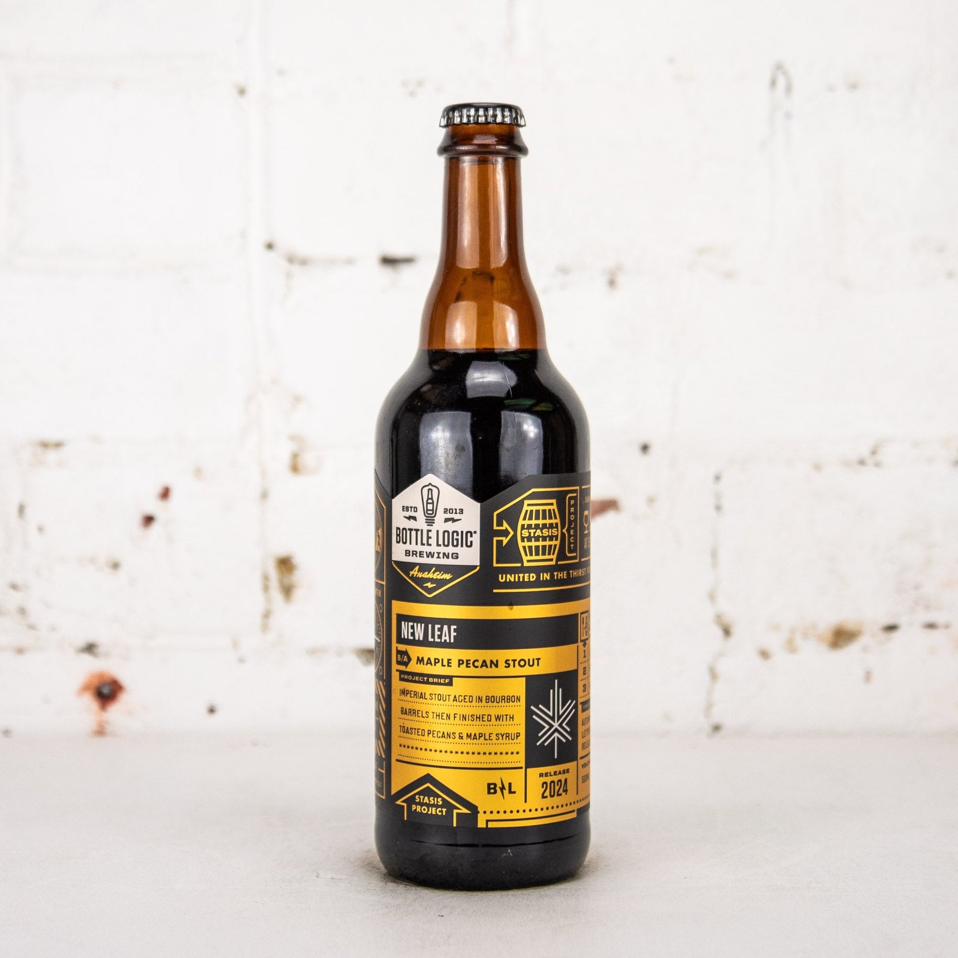 Bottle Logic x Toppling Goliath 'New Leaf 2024' BBA Maple Pecan Imperial Stout 500ml