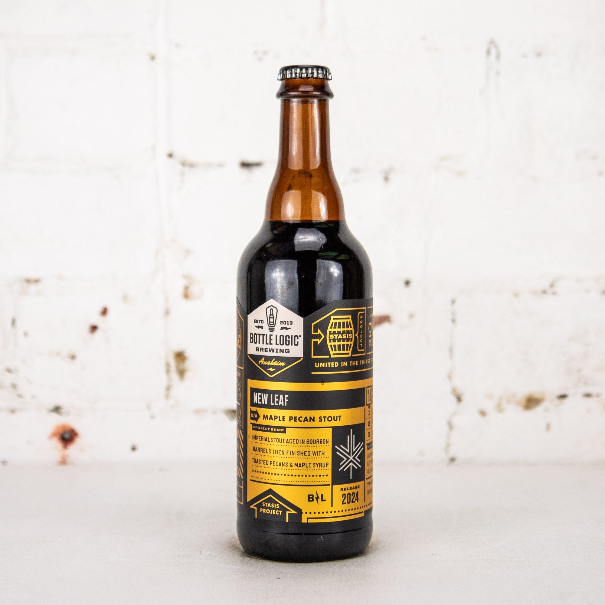 Bottle Logic x Toppling Goliath 'New Leaf 2024' BBA Maple Pecan Imperial Stout 500ml