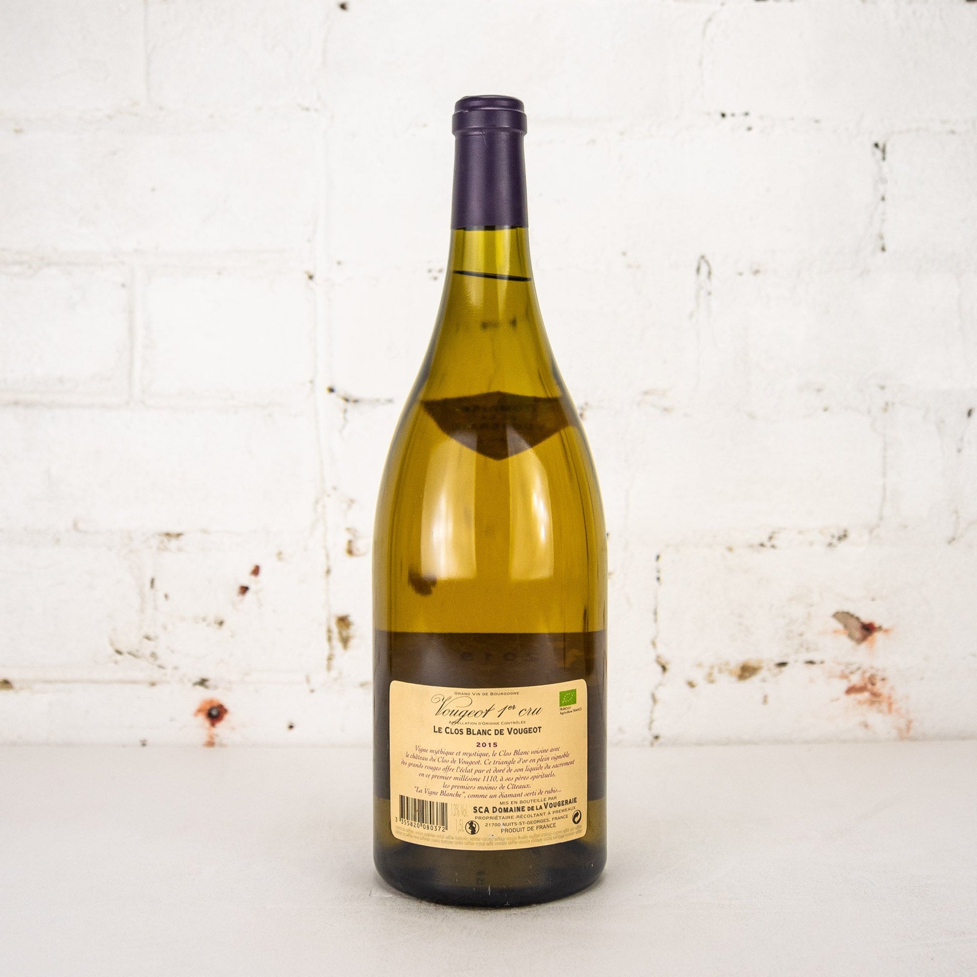 Domaine de la Vougeraie - Le Clos Blanc De Vougeot 1st Cru Monopole 2015 1.5L