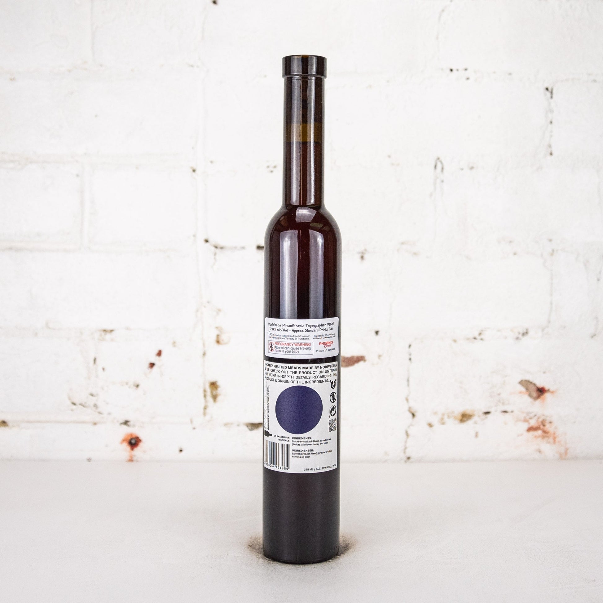 Marlobobo - Misanthropic Topographer 2022 Blackberry & Strawberry Mead 375ml