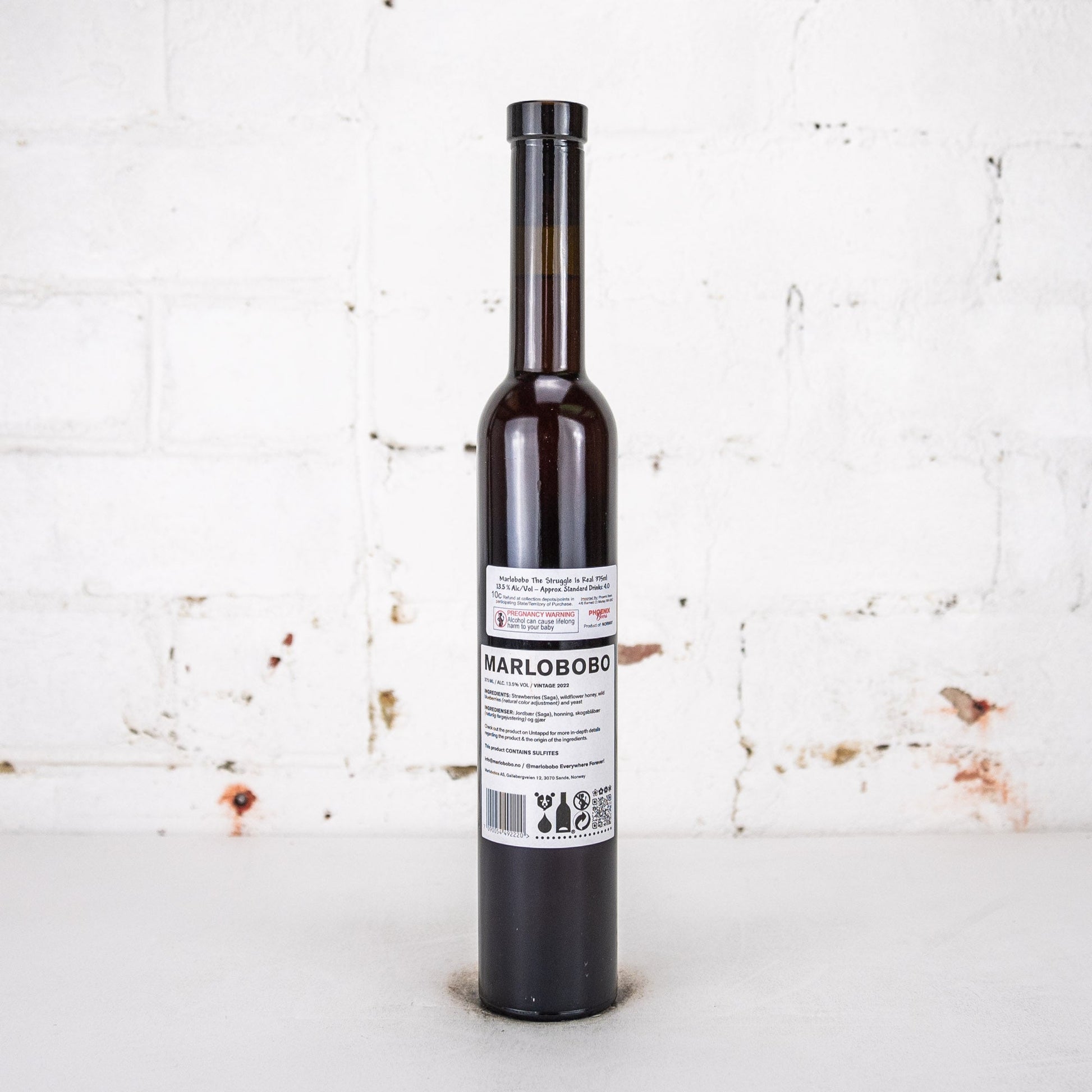 Marlobobo - The Struggle is Real 2022 Strawberry Mead 375ml