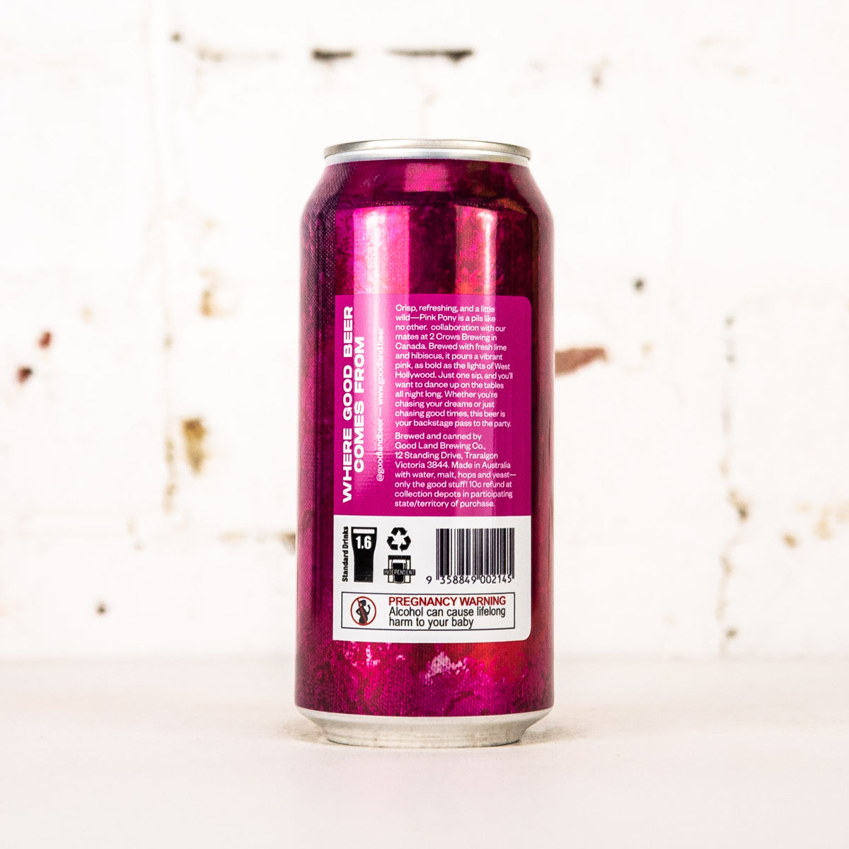 Good Land x 2 Crows 'Pink Pony Pils' Pilsner w/ Hibiscus & Lime