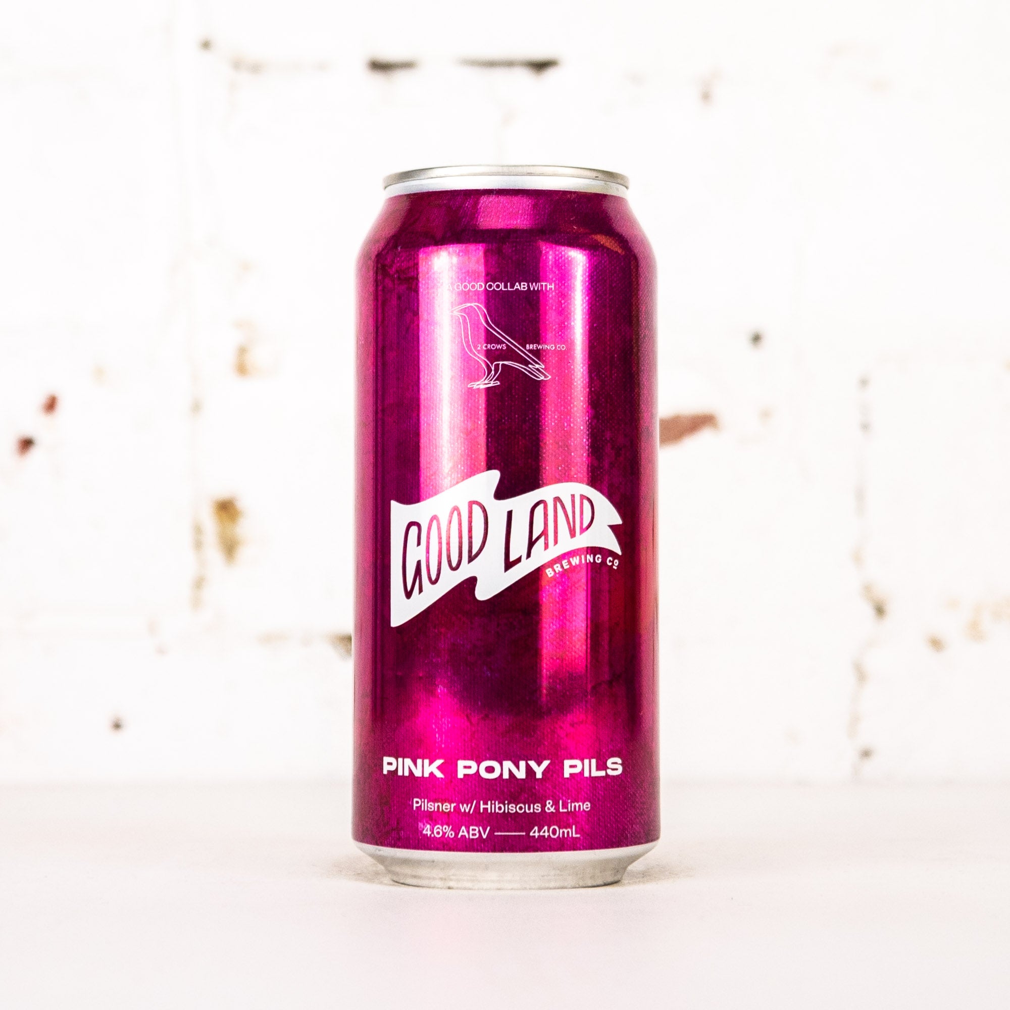 Good Land x 2 Crows 'Pink Pony Pils' Pilsner w/ Hibiscus & Lime