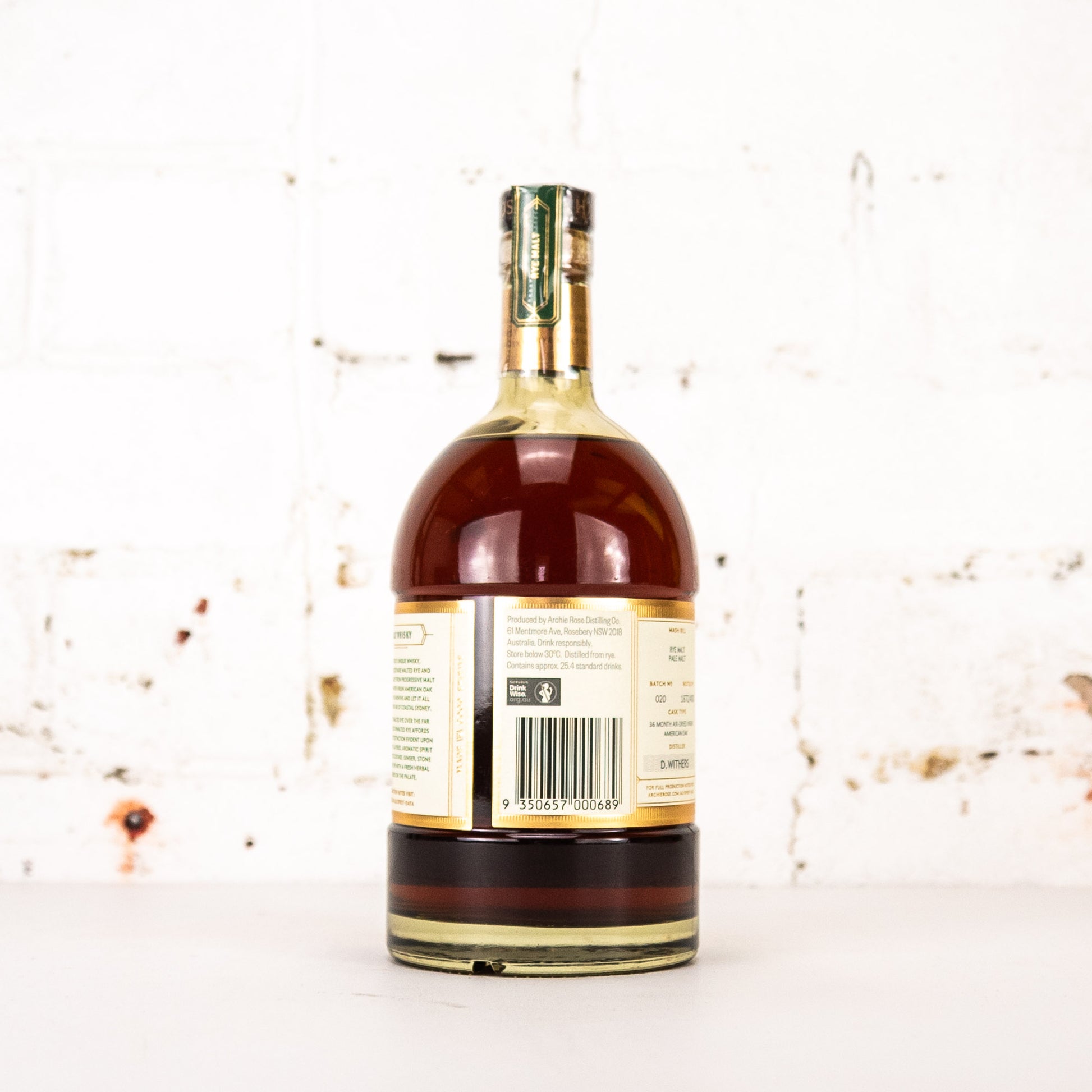 Archie Rose - Rye Malt Whisky 700ml