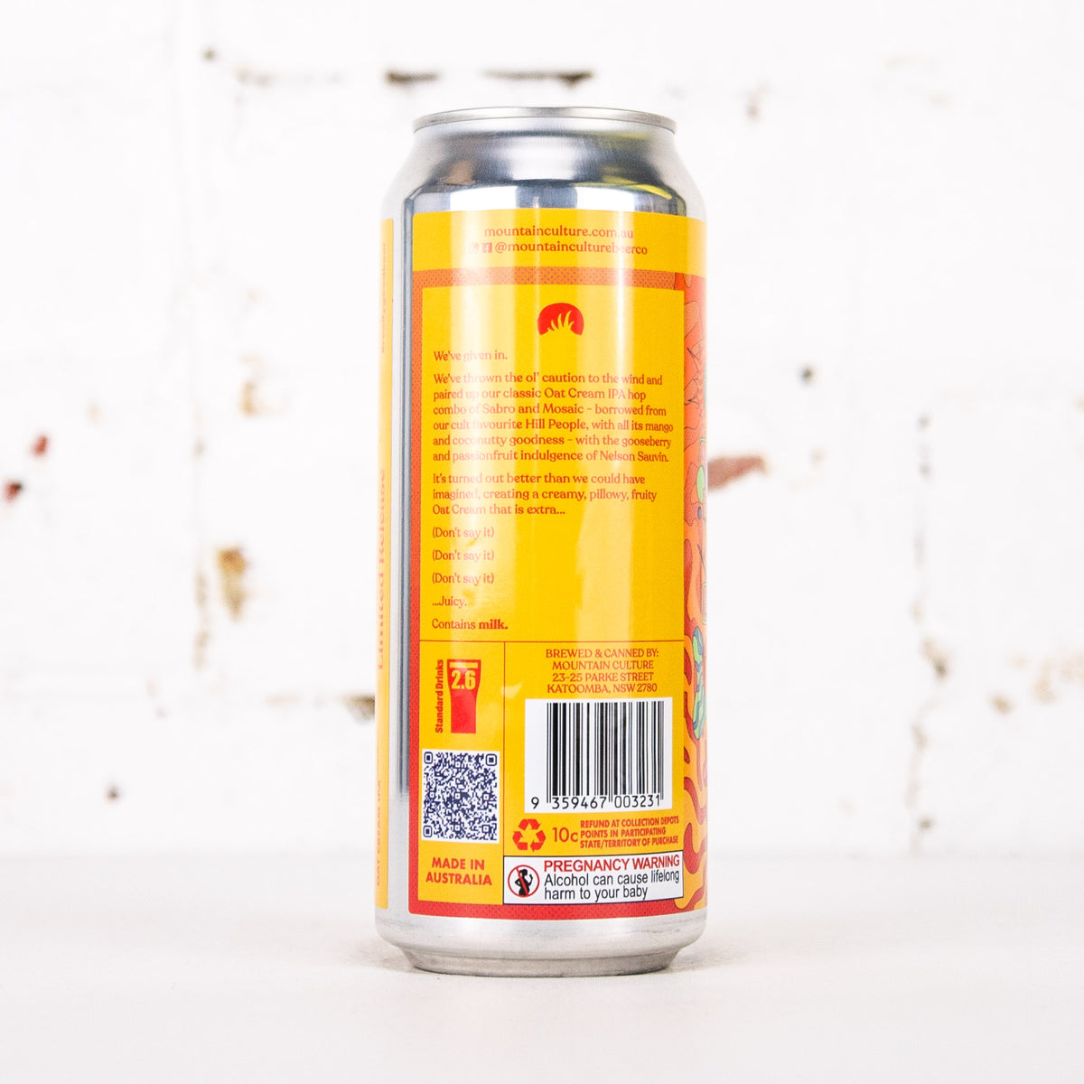 Mountain Culture - Intrusive Thoughts Oat Cream IPA