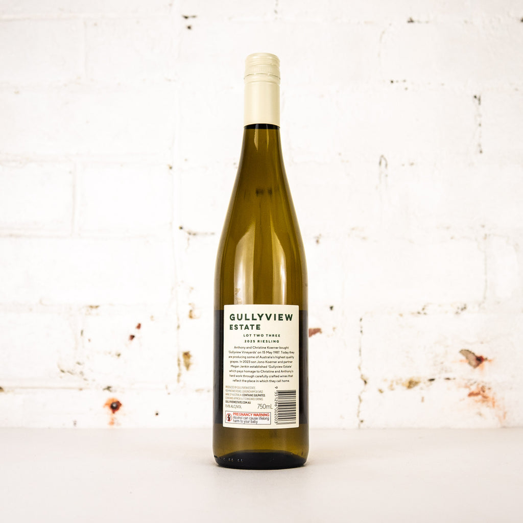 Gullyview - Lot Two Three Riesling 2025 750ml