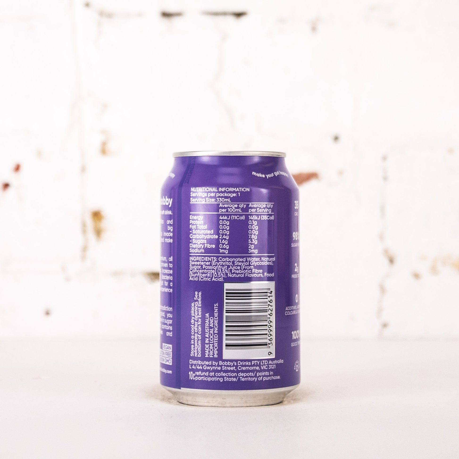 Bobby - Passionfruit Prebiotic Soft Drink