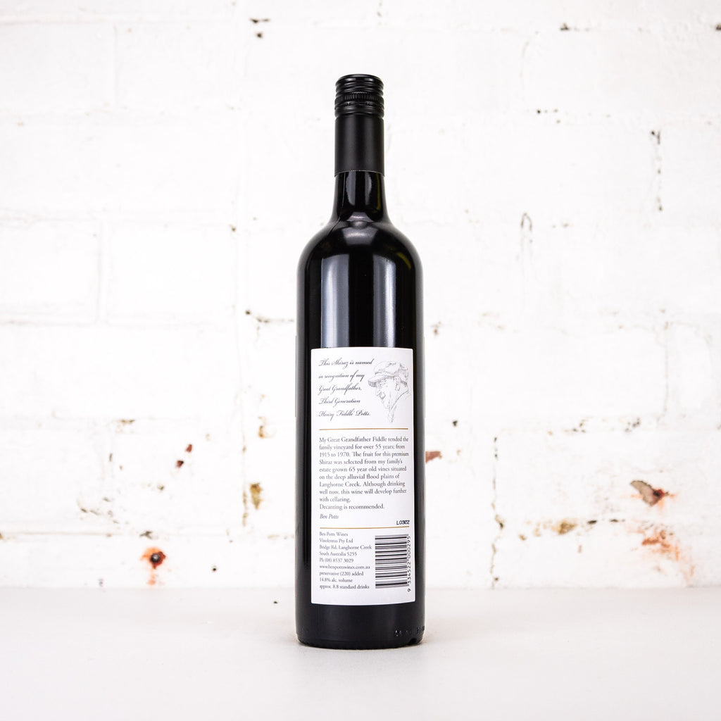 Ben Potts - Fiddler's Block Shiraz 2019 750ml