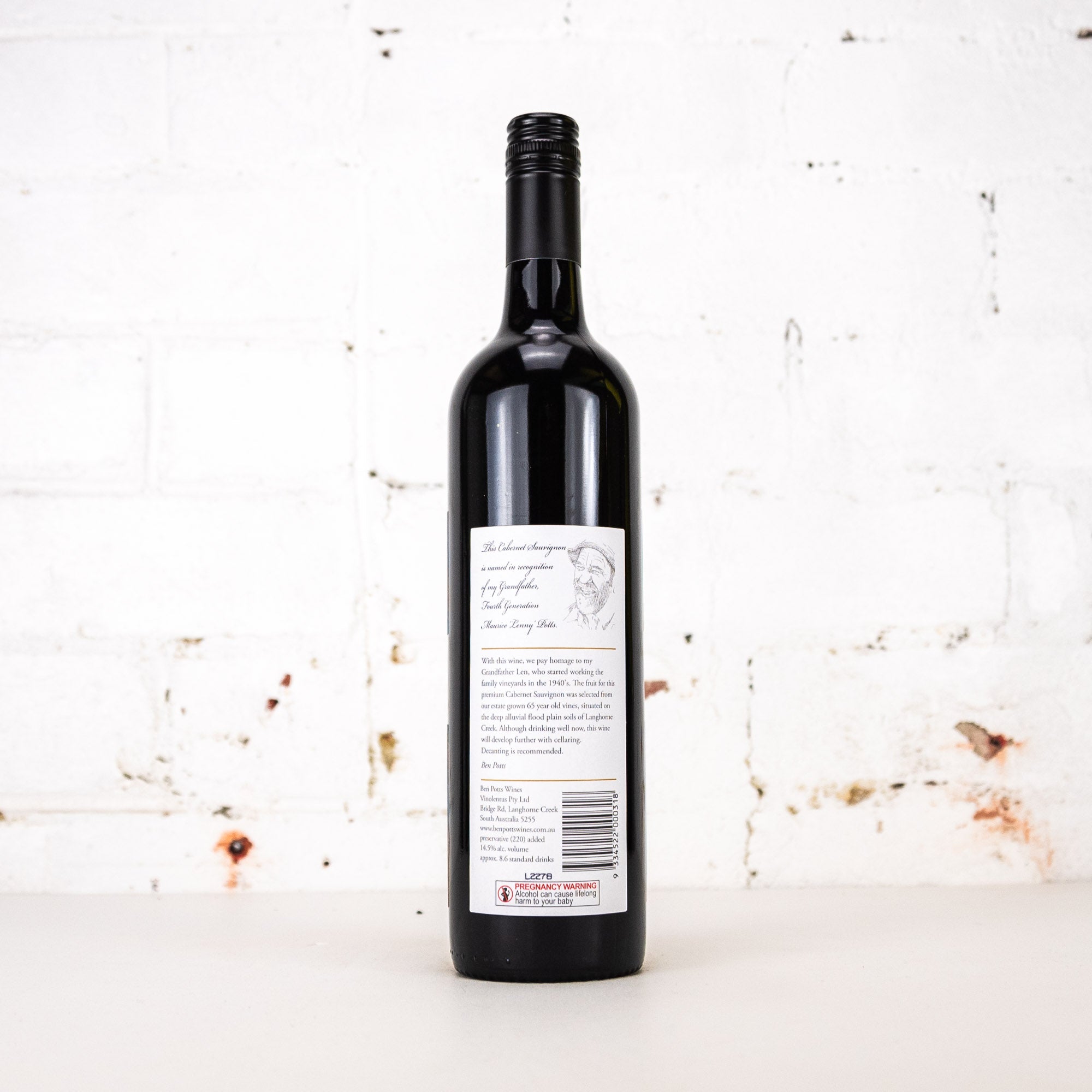 Ben Potts - Lenny's Block Cabernet Sauvignon 2021 750ml