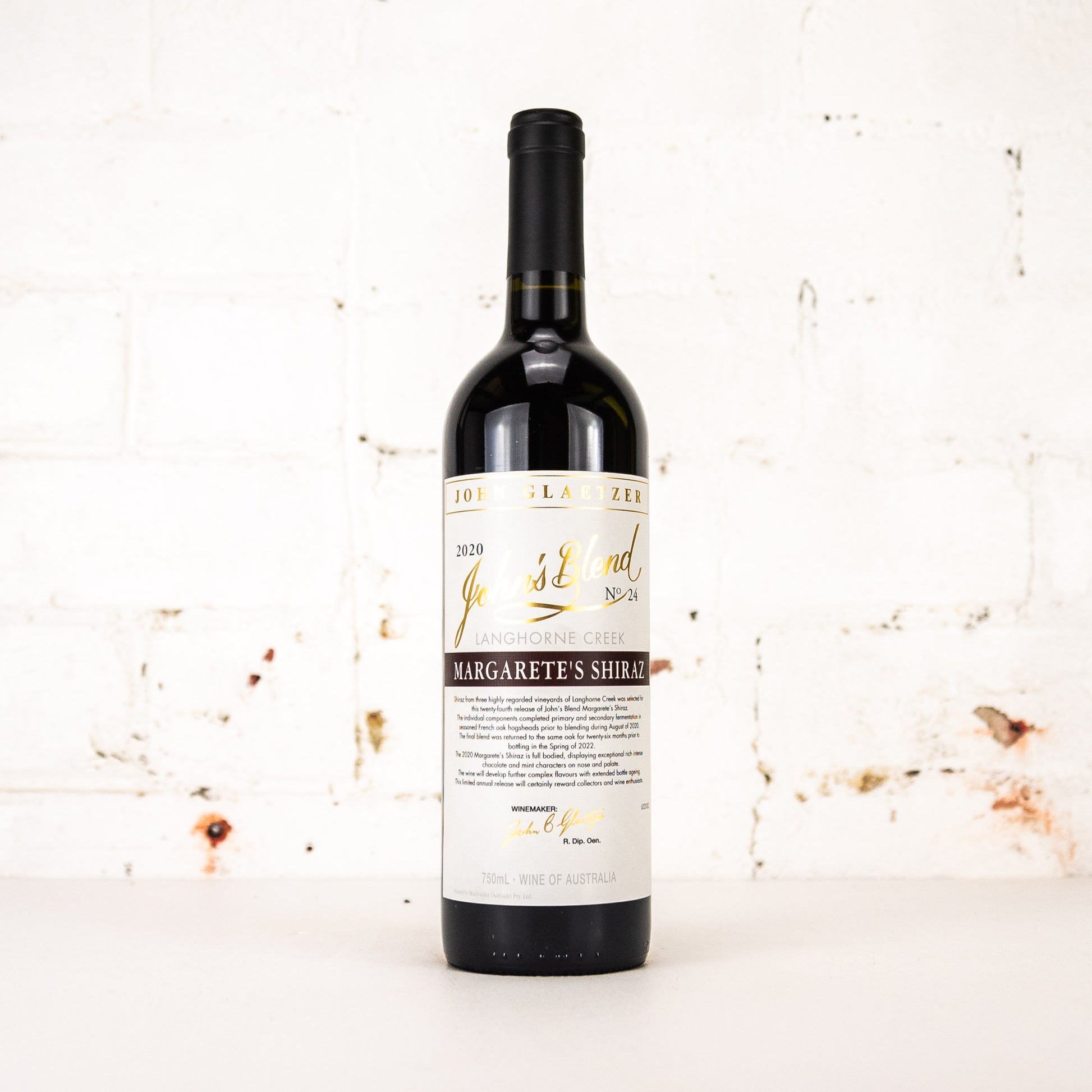 John Glaetzer - John's Blend Margarete's Shiraz 750ml