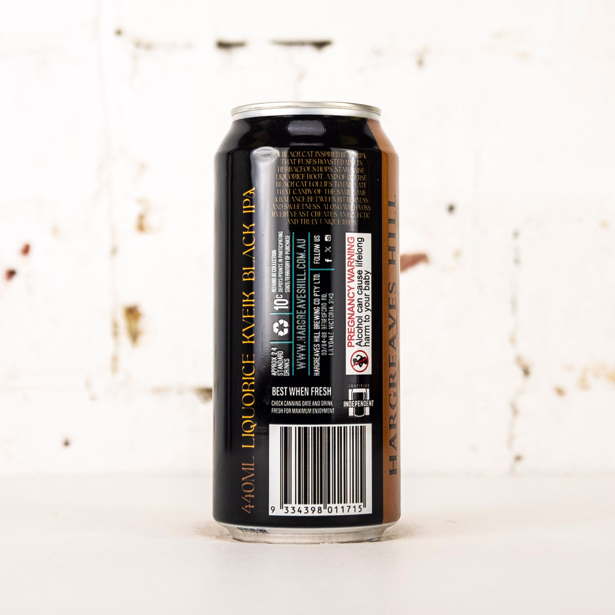 Hargreaves Hill - Black Cat Liquorice Kveik Black IPA