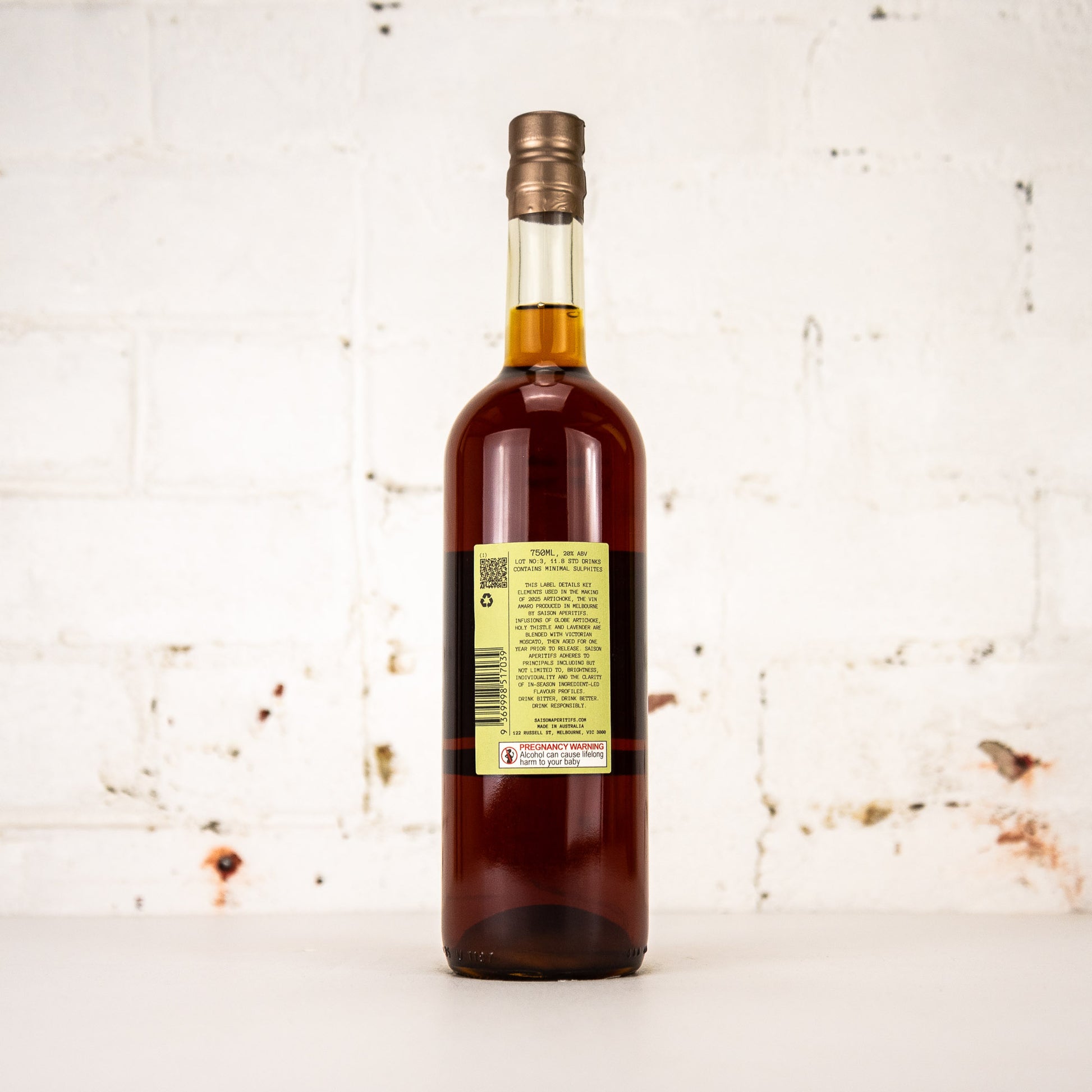 Saison Aperitifs - Artichoke Vin Amaro 2025 750ml