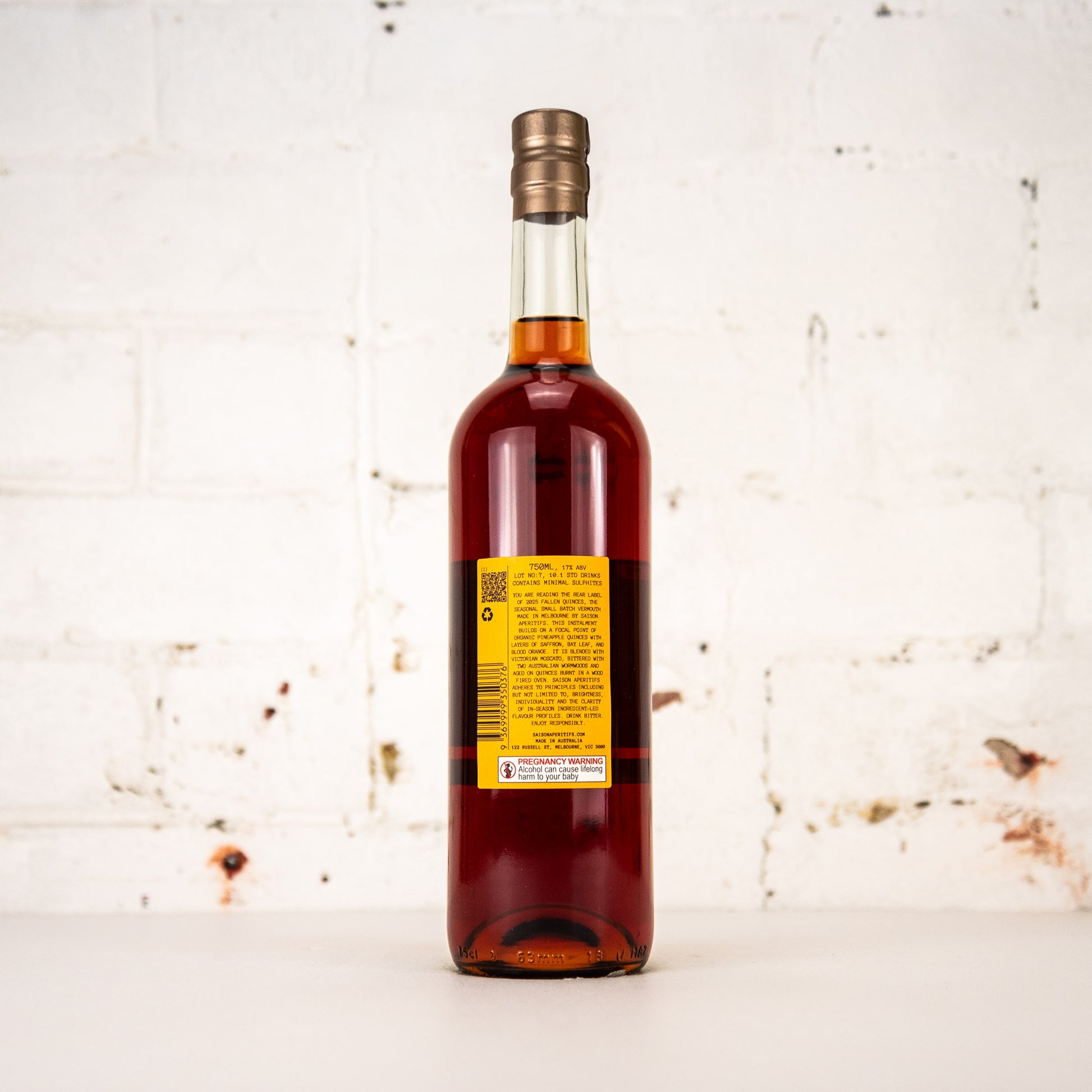 Saison Aperitifs - Fallen Quinces Vermouth 2025 750ml