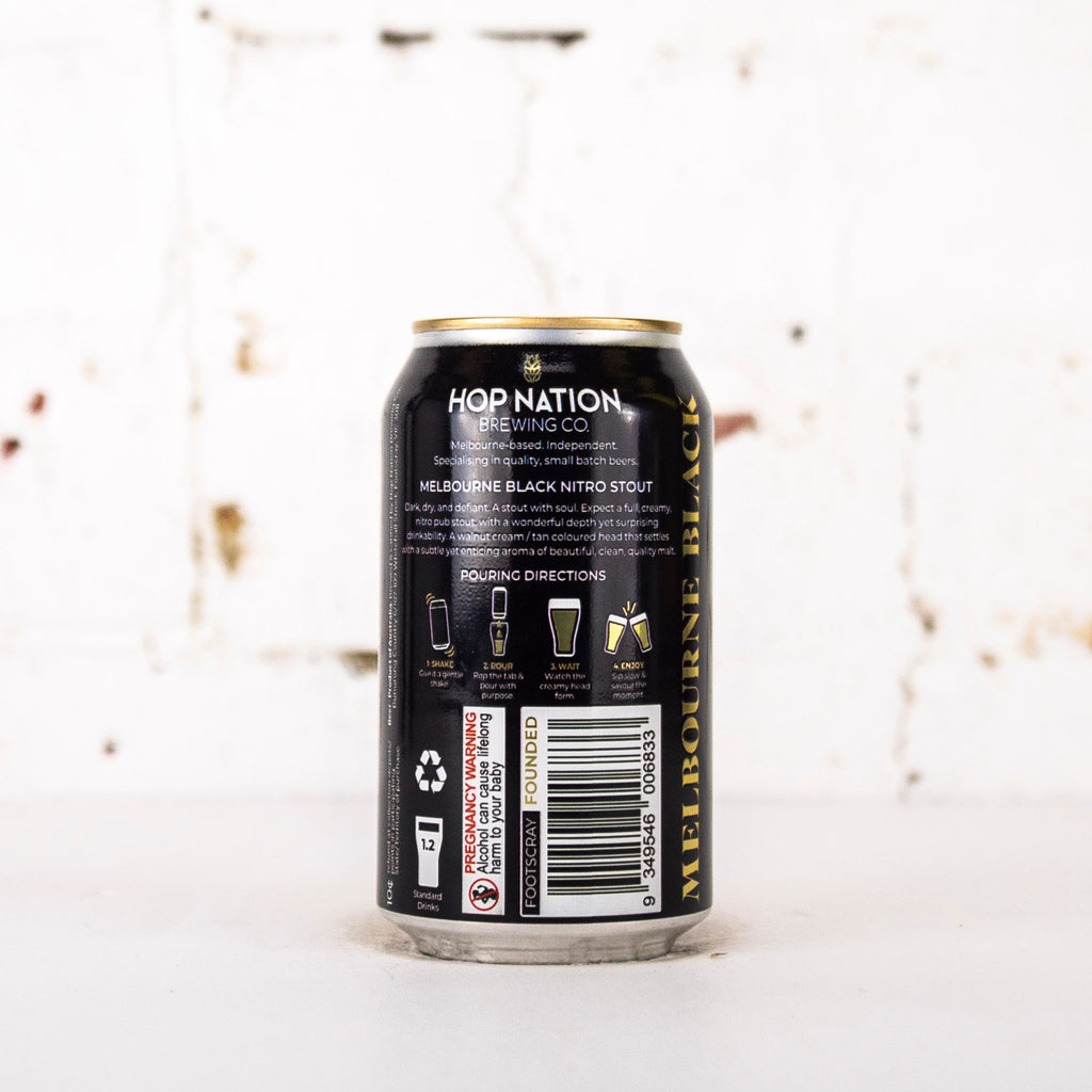 Hop Nation - Melbourne Black Pub Stout 355ml